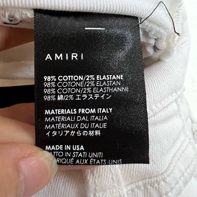 Amiri Amiri White Knee Zipper Denim Pants Size 25" / US 0 / IT 36 - 5 Thumbnail