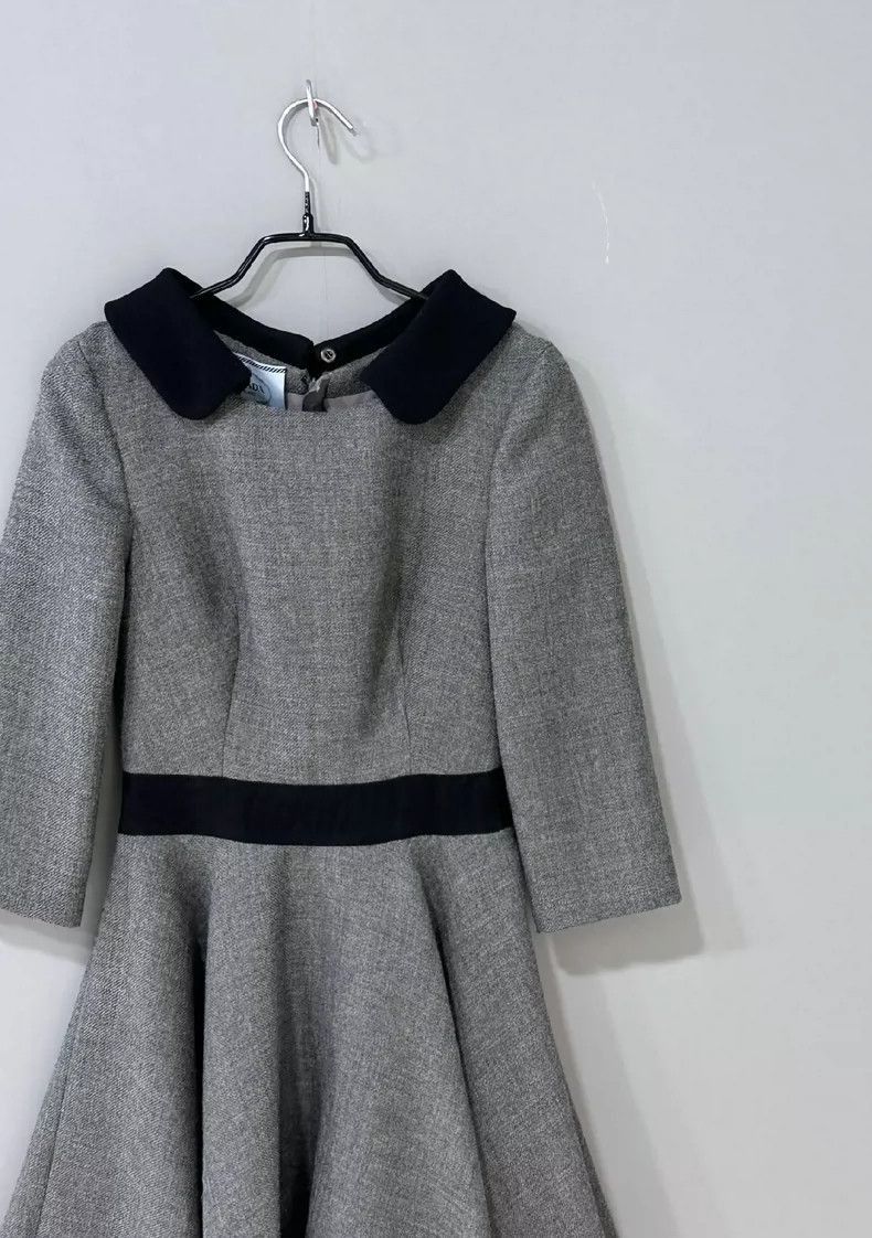 Prada Prada Collared Dress with Flare Skirt-2506 Size S / US 4 / IT 40 - 3 Thumbnail