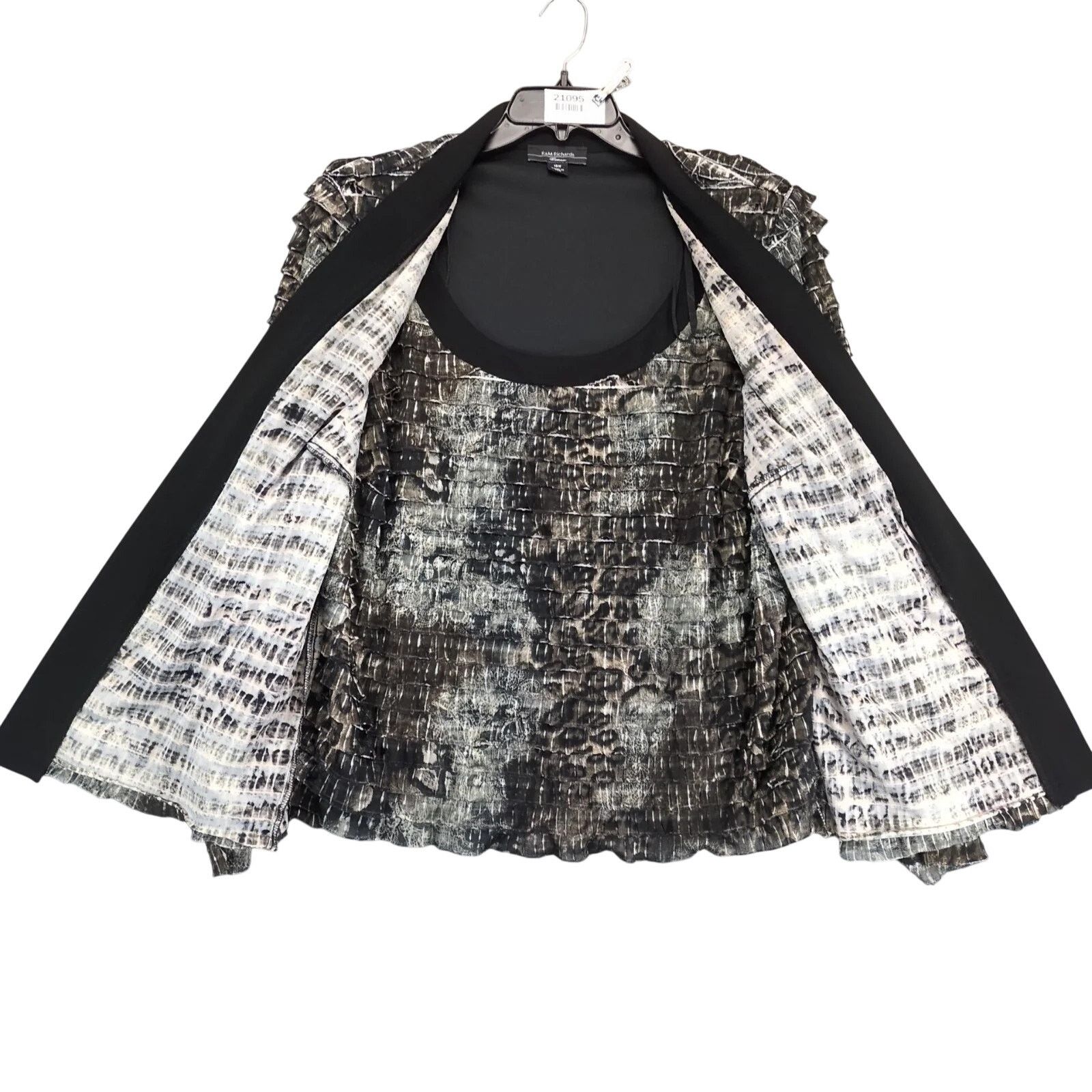 Vintage R&M Richards Layered Ruffle Attached Tank Jacket Women's 18W Size XXL / US 16-18 / IT 52-54 - 2 Thumbnail