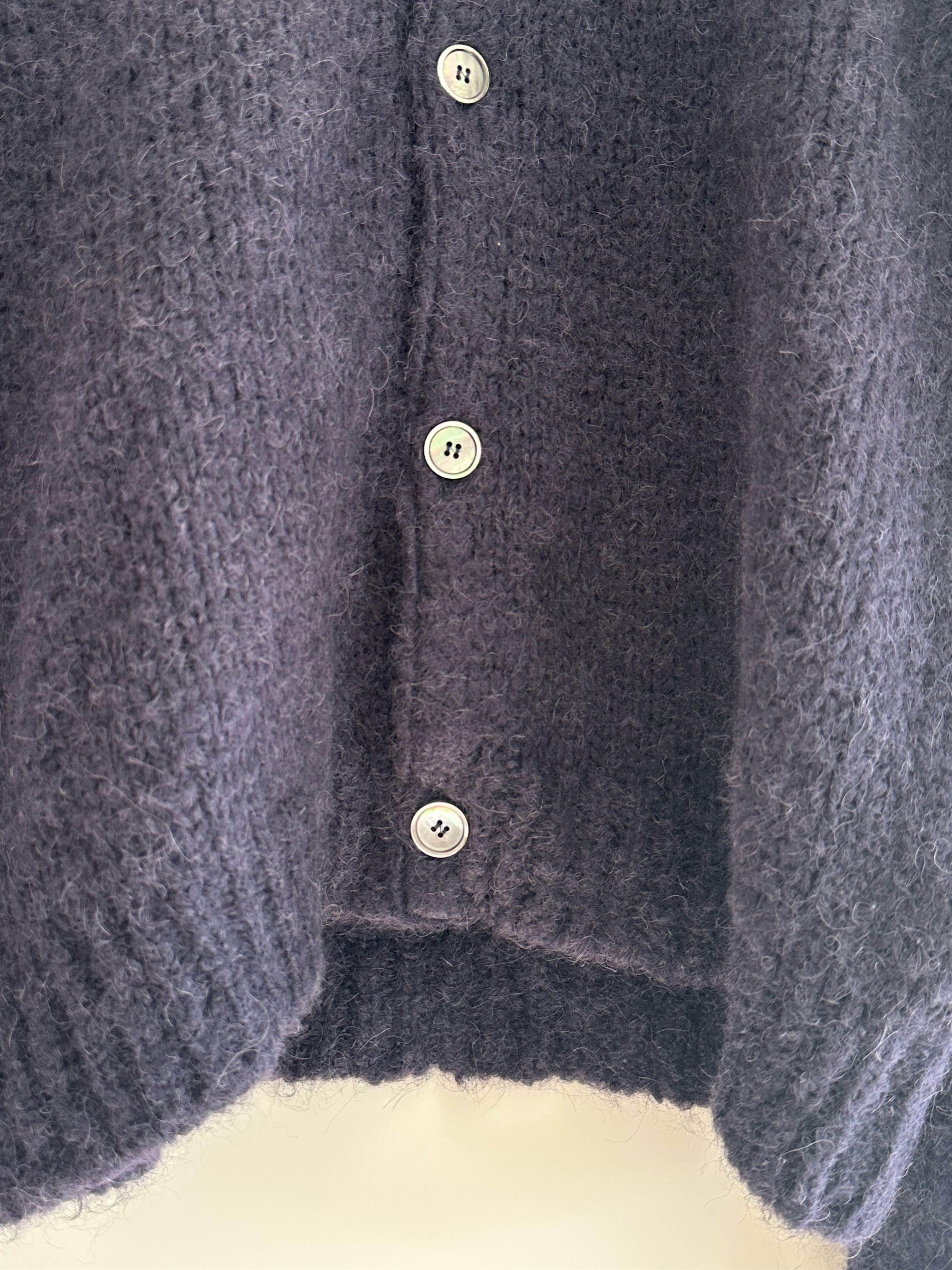 Our Legacy Opa Cardigan Fuzzy Navy Size US L / EU 52-54 / 3 - 5 Thumbnail