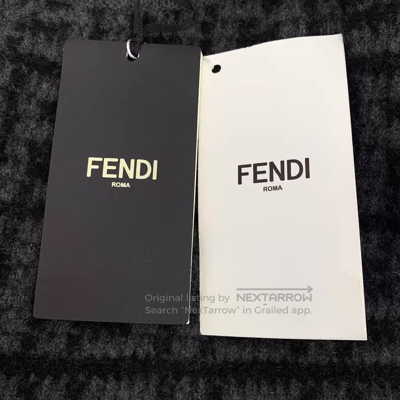Fendi Fendi Beige-Grey Classic Double F Monogram Printed Cashmer Size XXS / US 00 / IT 34 - 7 Thumbnail