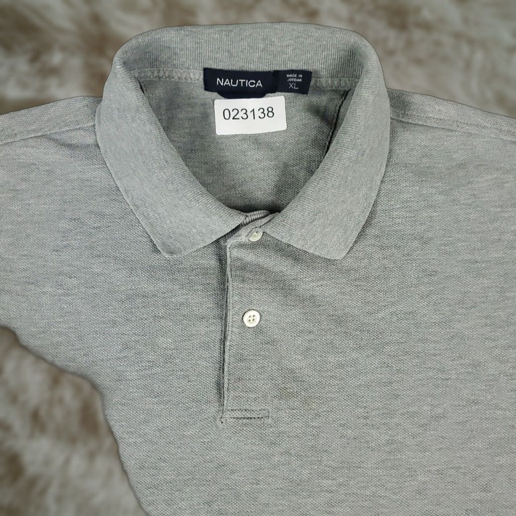Nautica Nautica Polo Shirt Mens XL Gray Solid Short Sleeve Button Collared Classic Casual Polo Shirt Mens XL Gray Size US XL / EU 56 / 4 - 1 Thumbnail