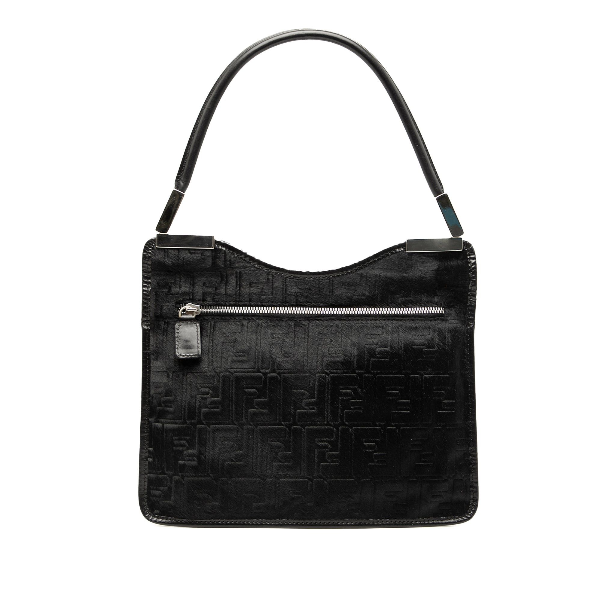 Fendi Zucca Pony Hair Shoulder Bag Size ONE SIZE - 1 Thumbnail