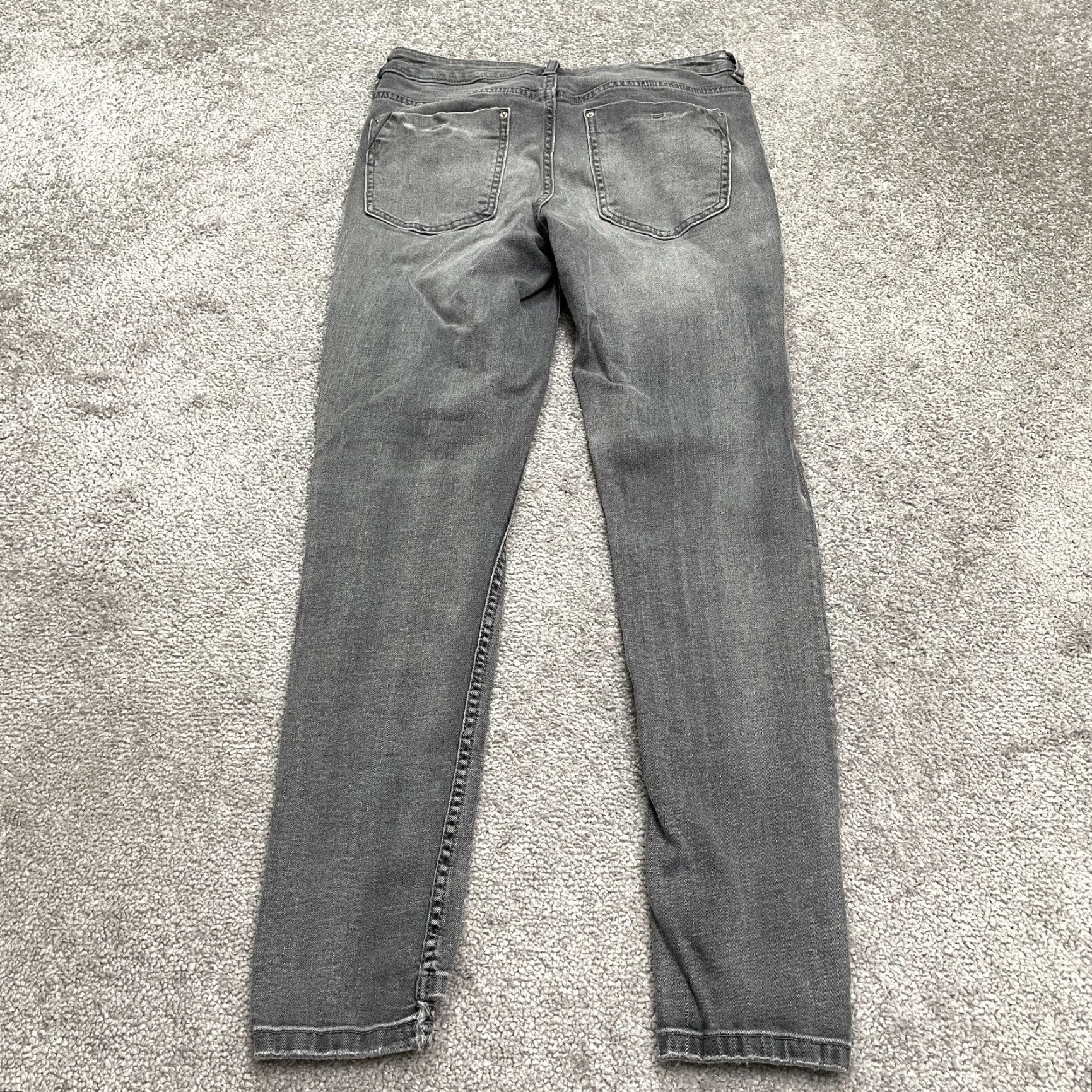 Zara ZARA Jeans Women’s Skinny Cropped Denim 4 Gray 28x27 Adult Regular Size Slim Fit Casual Denim Pants 5-Pocket City Grunge Size 27" / US 4 / IT 40 - 2 Thumbnail