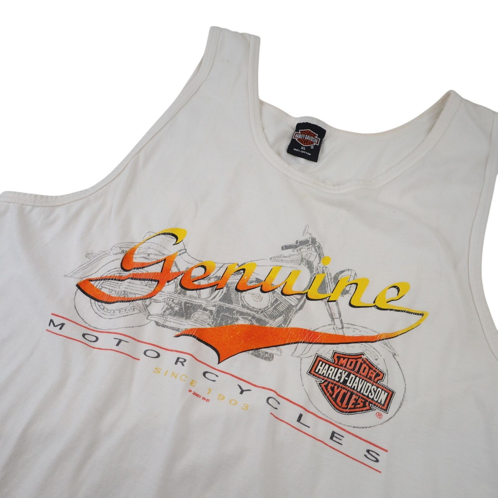 Harley Davidson × Vintage VTG Y2k Harley Davidson Genuine Motorcycles Graphic Tank Top Size US XL / EU 56 / 4 - 5 Thumbnail