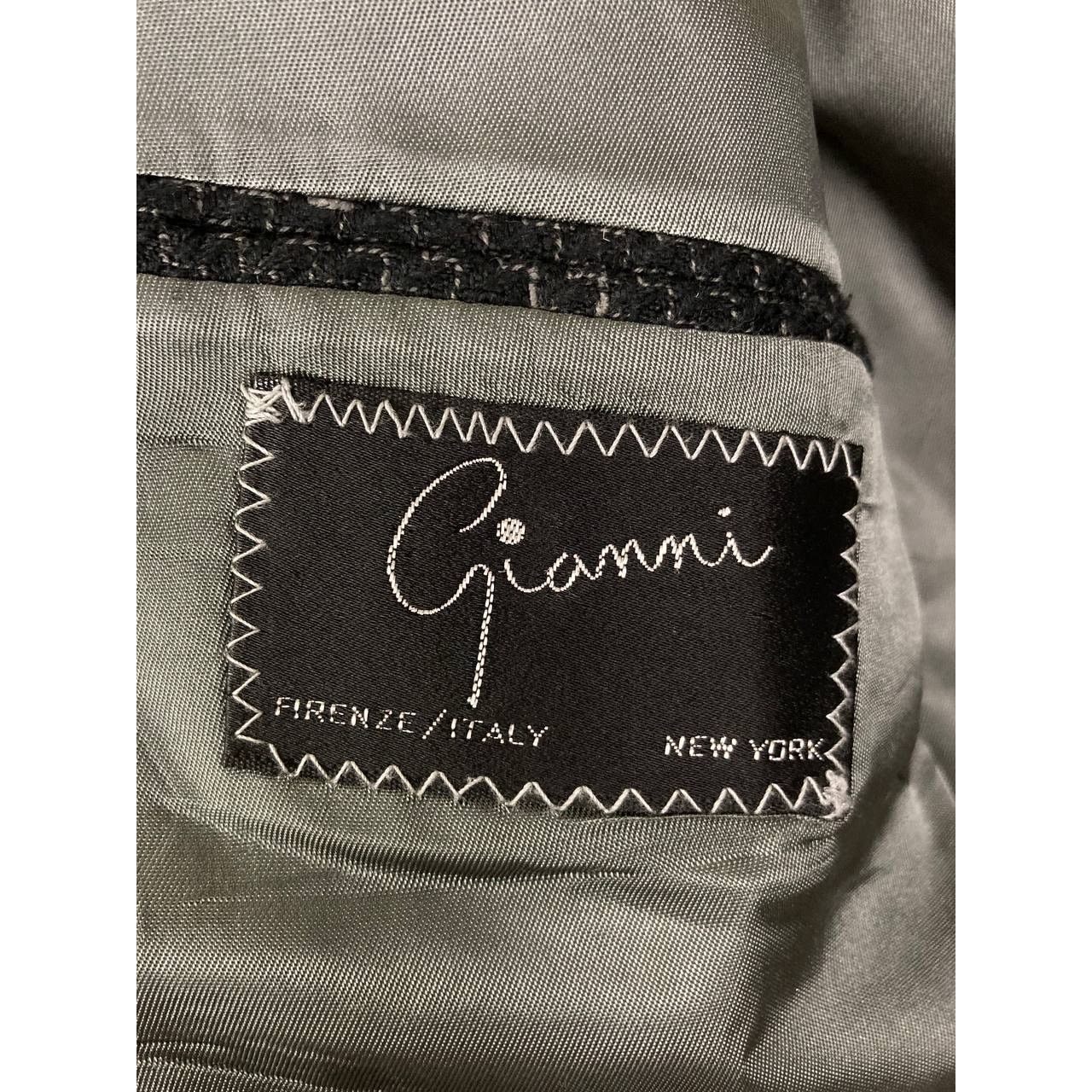 Gianni Valentino Gianni Jeffrey Michael Blazer Mens 44 Black Double Breasted Size 44R - 13 Thumbnail