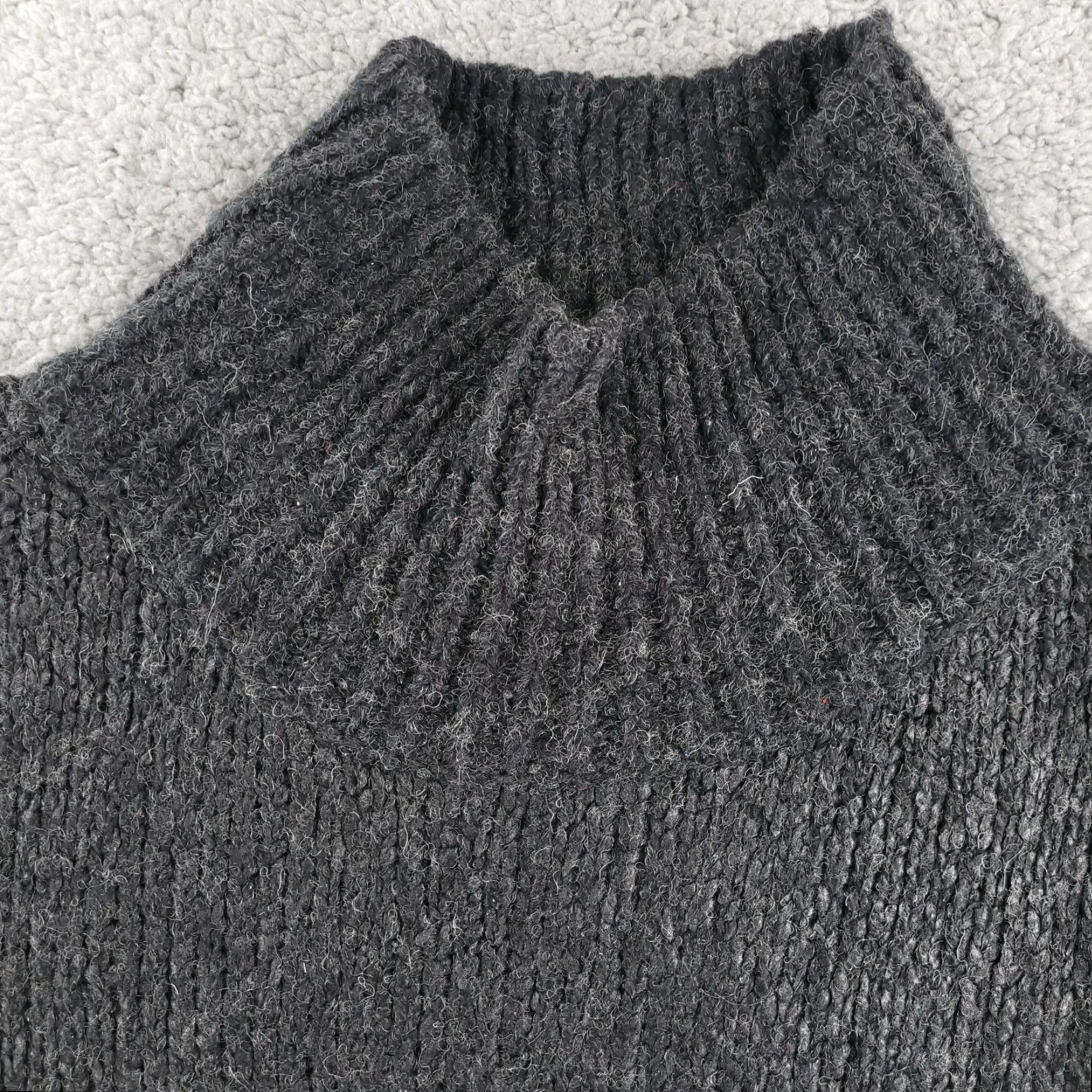 Vintage Simply Vera Vera Wang Sweater Dress Womens Large Gray Turtleneck Wool Acrylic Size L / US 10 / IT 46 - 3 Thumbnail