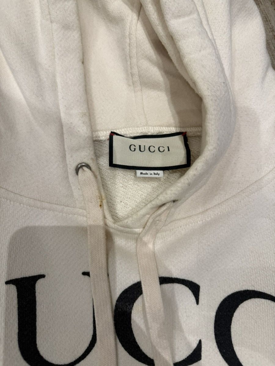 Gucci Gucci big logo Cream Hoodie Size US M / EU 48-50 / 2 - 2 Thumbnail