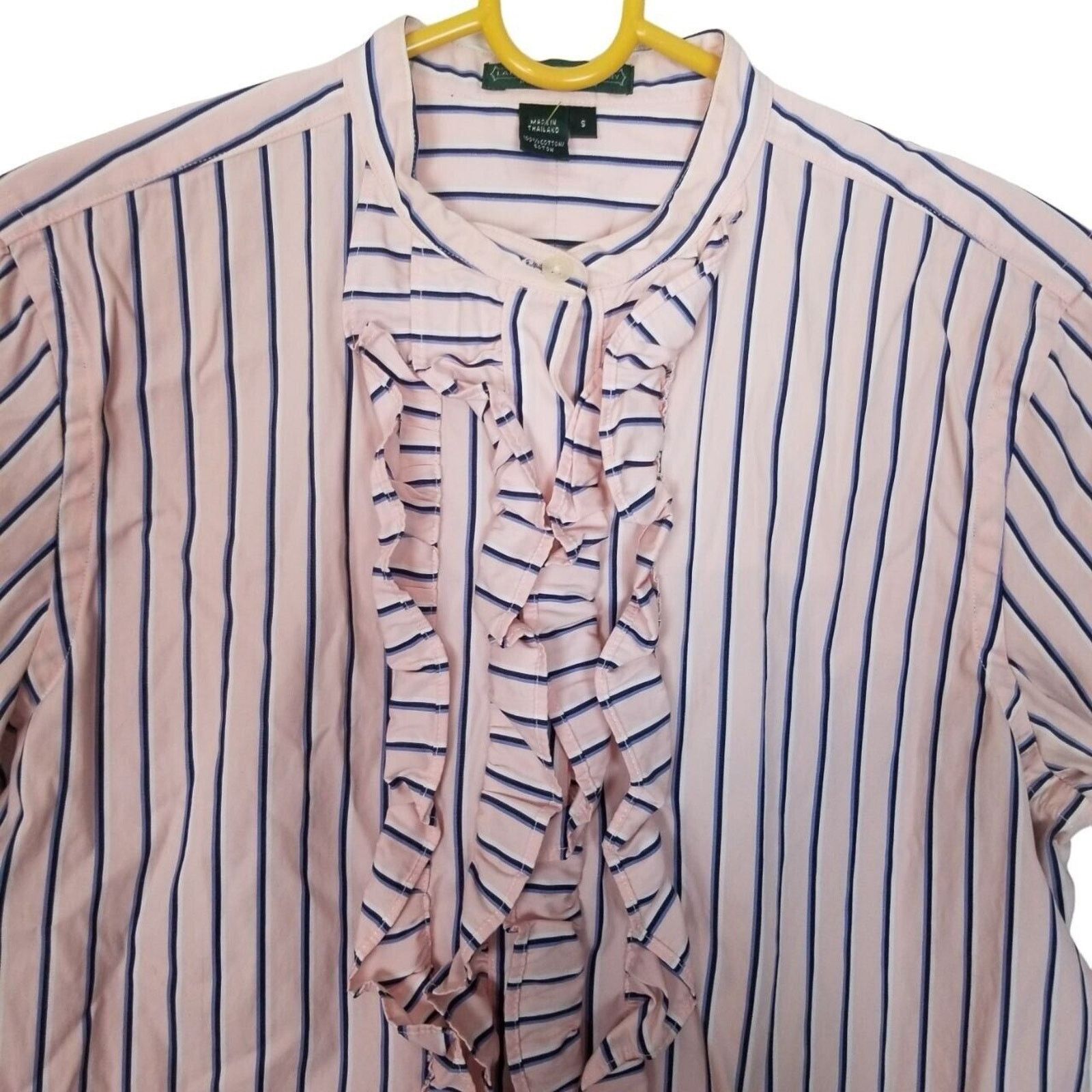 Ralph Lauren Ralph Lauren Womens Classic Striped Ruffle Blouse 6 Preppy Size S / US 4 / IT 40 - 2 Thumbnail