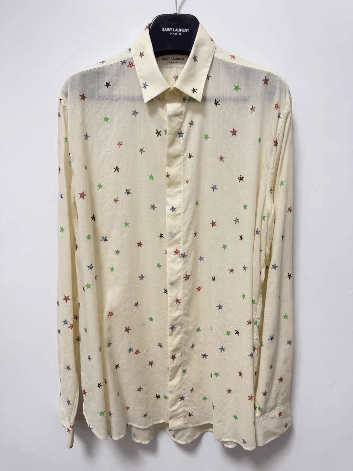 Saint Laurent Paris Sz 39 Saint Laurent Paris 19SS Runway Star Shirt-2508 Size US L / EU 52-54 / 3 - 1 Thumbnail