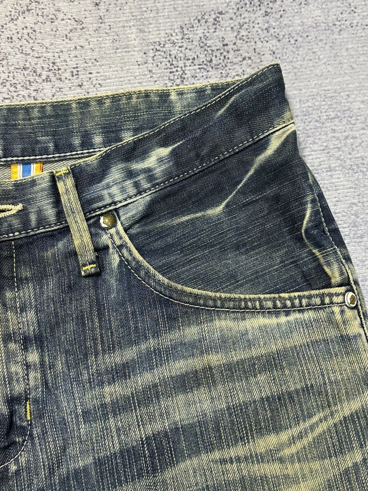 Kapital 2000s Edwin XV Function Curve Leg Mud Washed Jeans Size US 30 / EU 46 - 5 Thumbnail