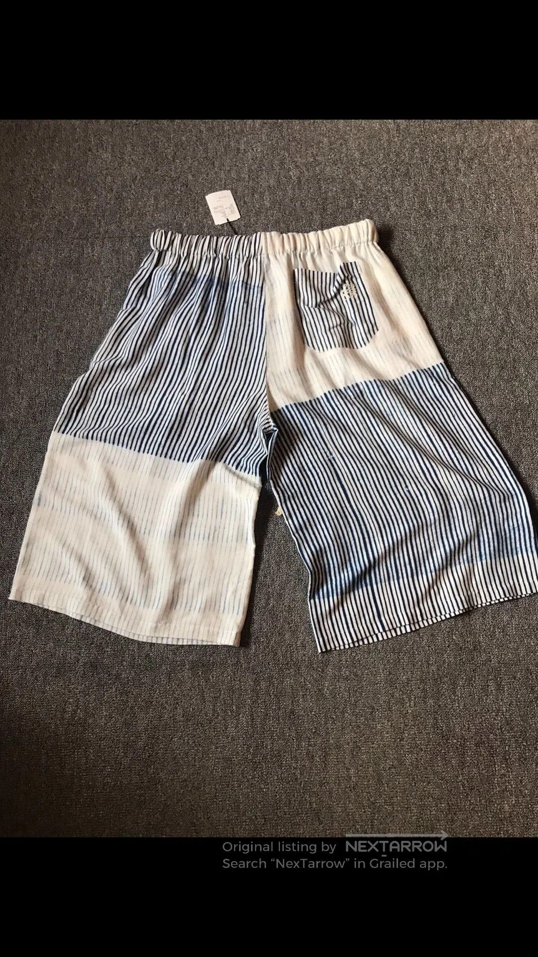 Loewe Loewe Blue White Striped Daisy Shorts. Size 39" - 2 Thumbnail
