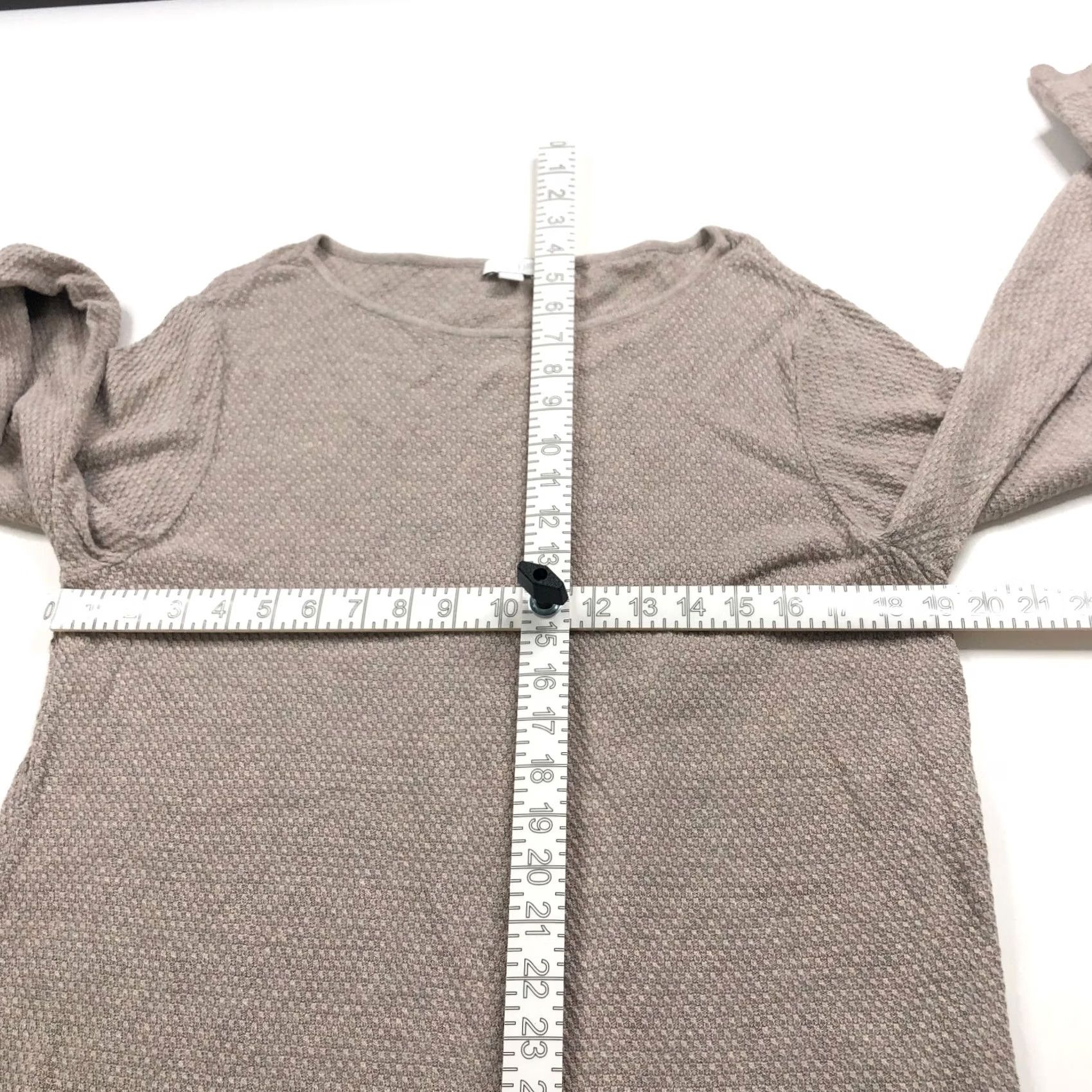 J. Jill J. Jill L Women's Knit Boat Neck Pullover Lightweight Sweater Tan Oatmeal Shirt/Top Size L / US 10 / IT 46 - 5 Thumbnail