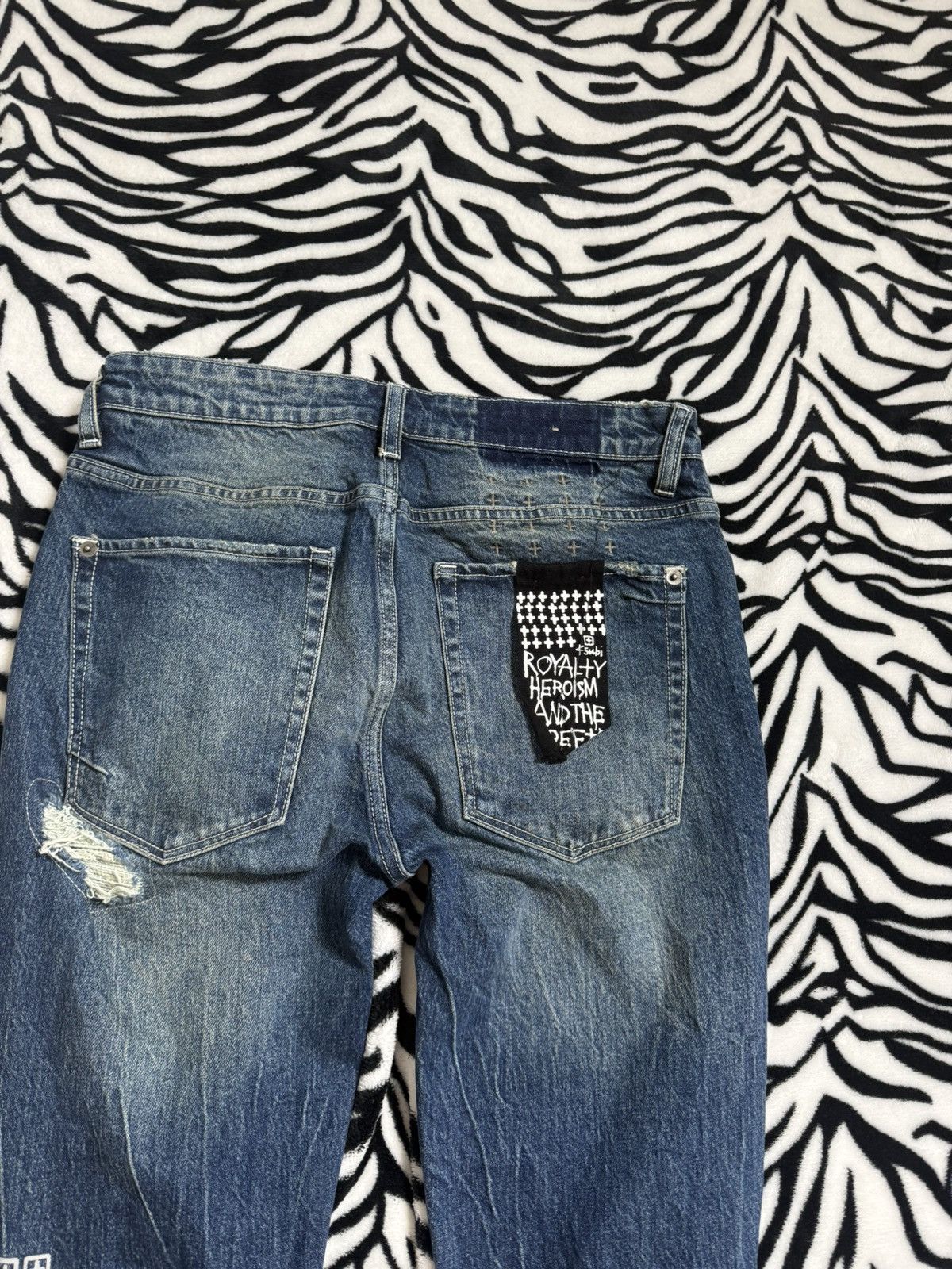 Ksubi Ksubi Royalty Heroism and the Streets Distressed Jeans SZ 31 Size US 31 - 7 Thumbnail