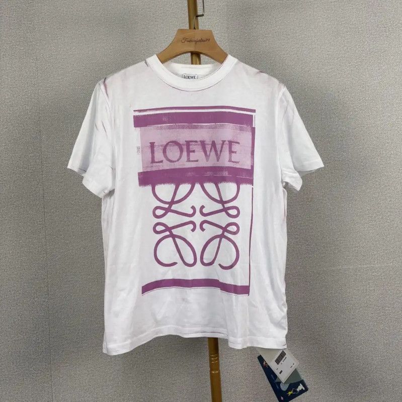 Loewe Loewe Summer White Cotton T-Shirt 0089 Size M / US 6-8 / IT 42-44 - 1 Thumbnail