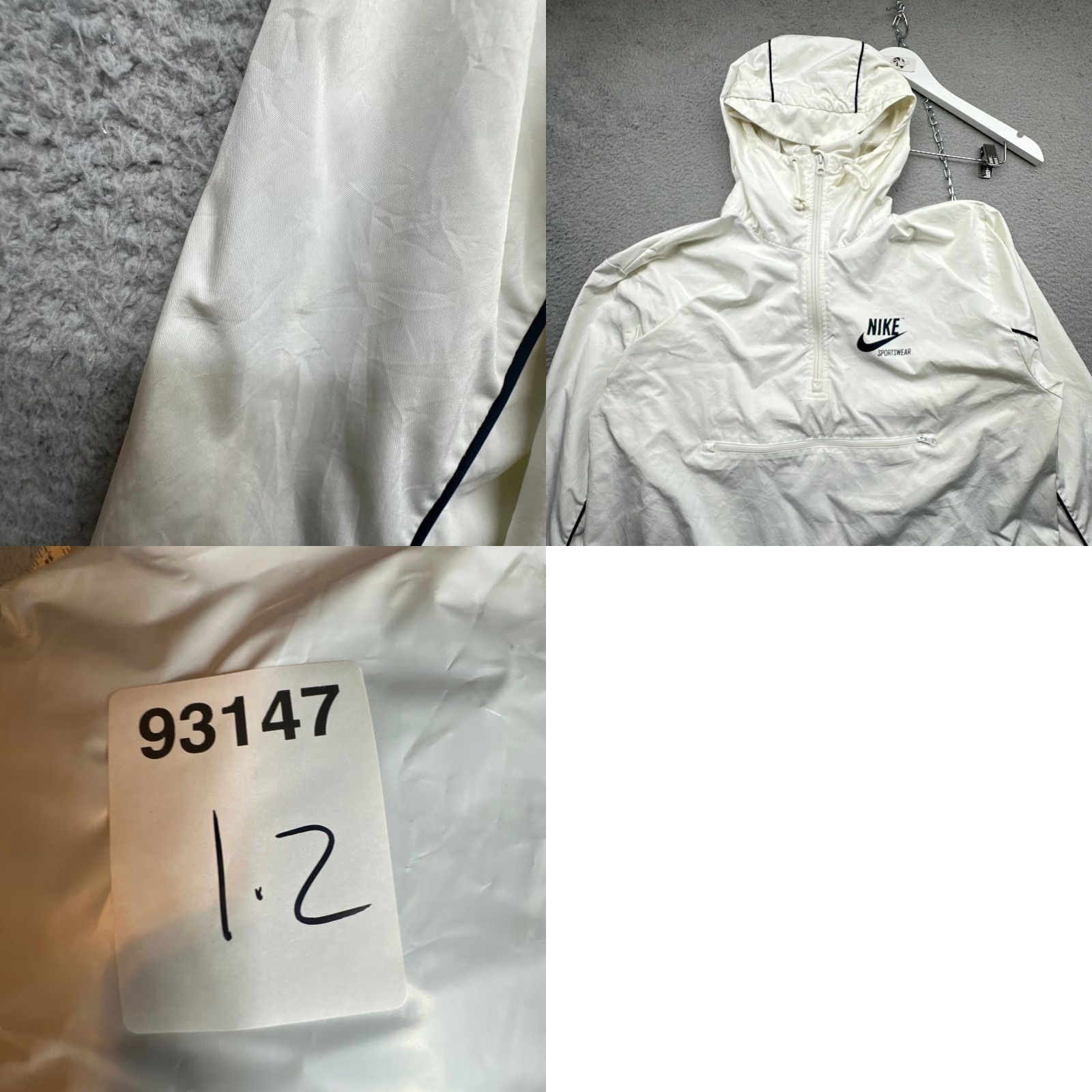 Nike Nike Archive Half Zip Woven Jacket Windbreaker Mens Medium Anorak 941877-133 White Size US M / EU 48-50 / 2 - 9 Thumbnail