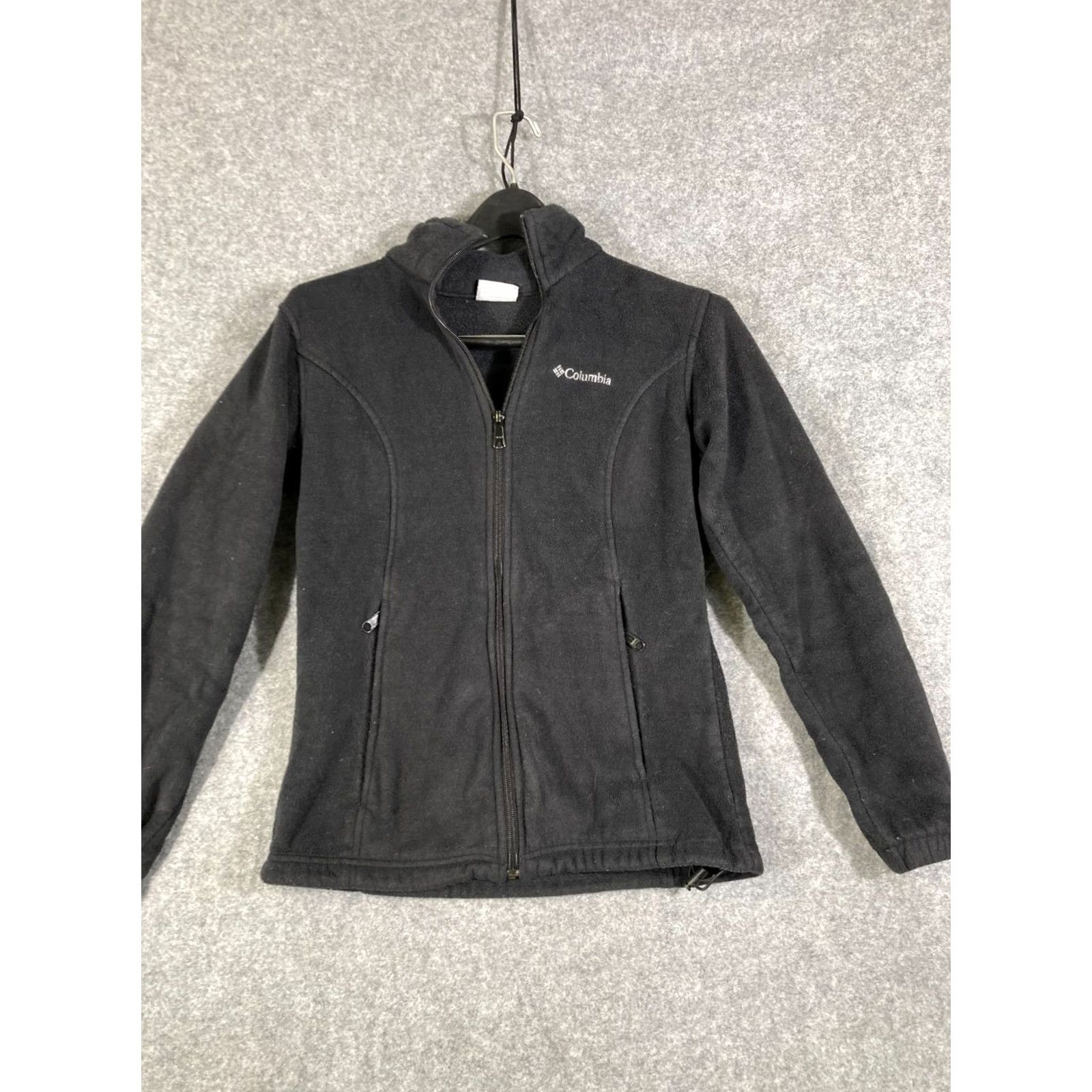 Vintage Columbia Coat Jacket Womens Medium Black Fleece Full Zip Outdoor Long Sleeve Pockets Logo Jacket Size M / US 6-8 / IT 42-44 - 4 Thumbnail
