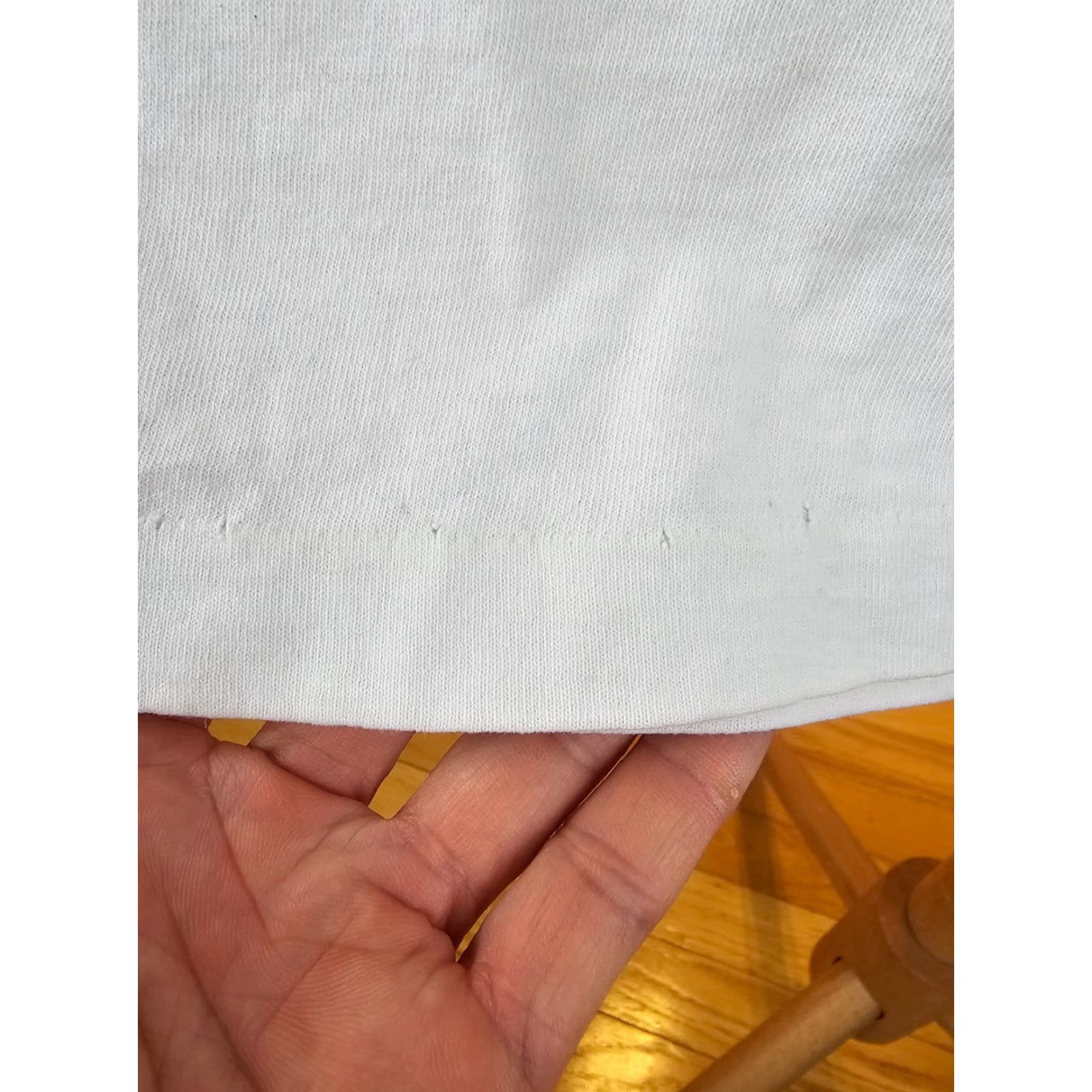 Fruit Of The Loom VINTAGE THEY WERE HERE FIRST WHITE SINGLE STITCH COTTON T-SHIRT SZ LARGE Mens Shirt 90s Cotton Popular Brand Fruit of the Loom T-Shirt White Ss 90s Size US L / EU 52-54 / 3 - 4 Thumbnail