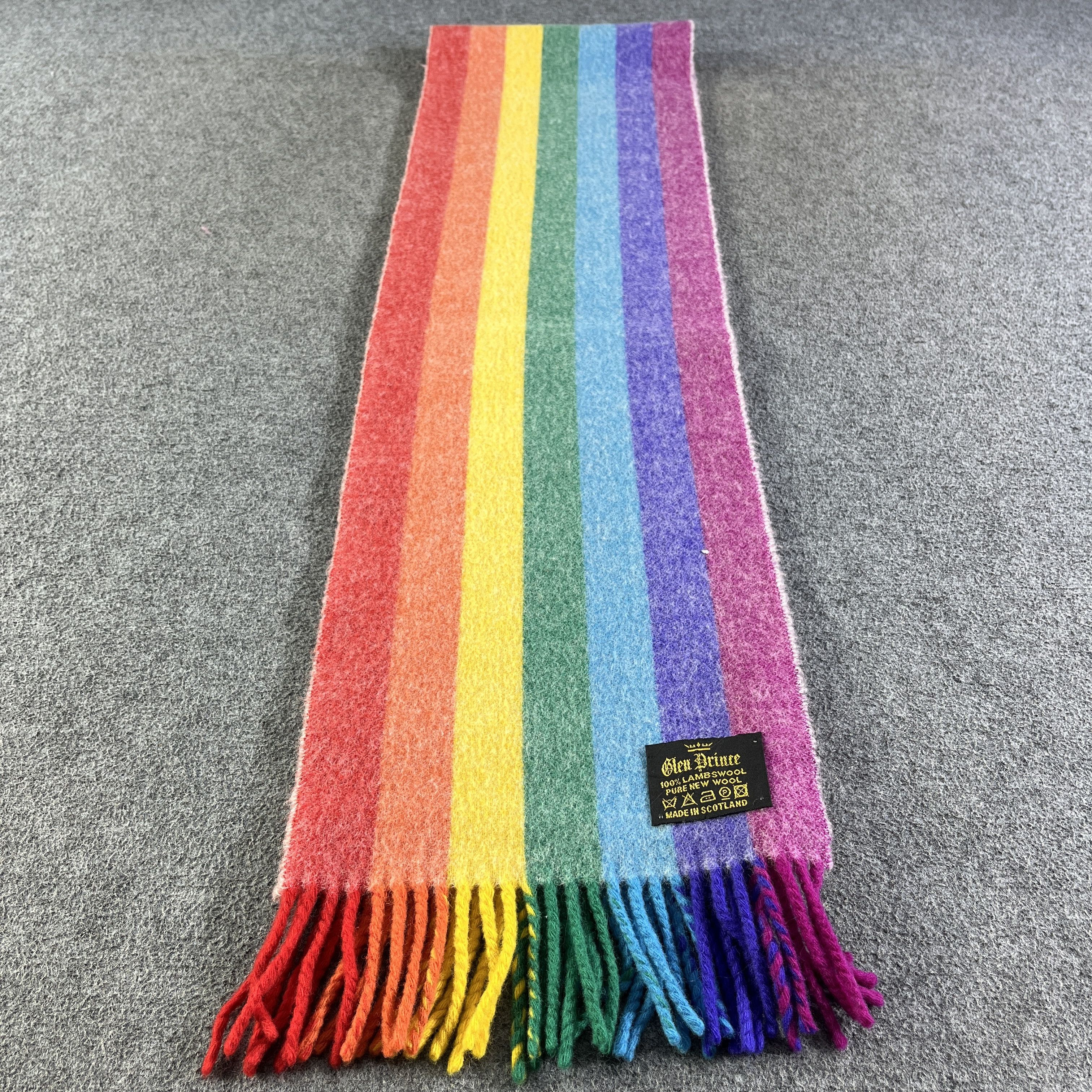 Vintage Glen Prince Rainbow Scarf / Muffler / Neckwear T803 Size ONE SIZE - 1 Thumbnail