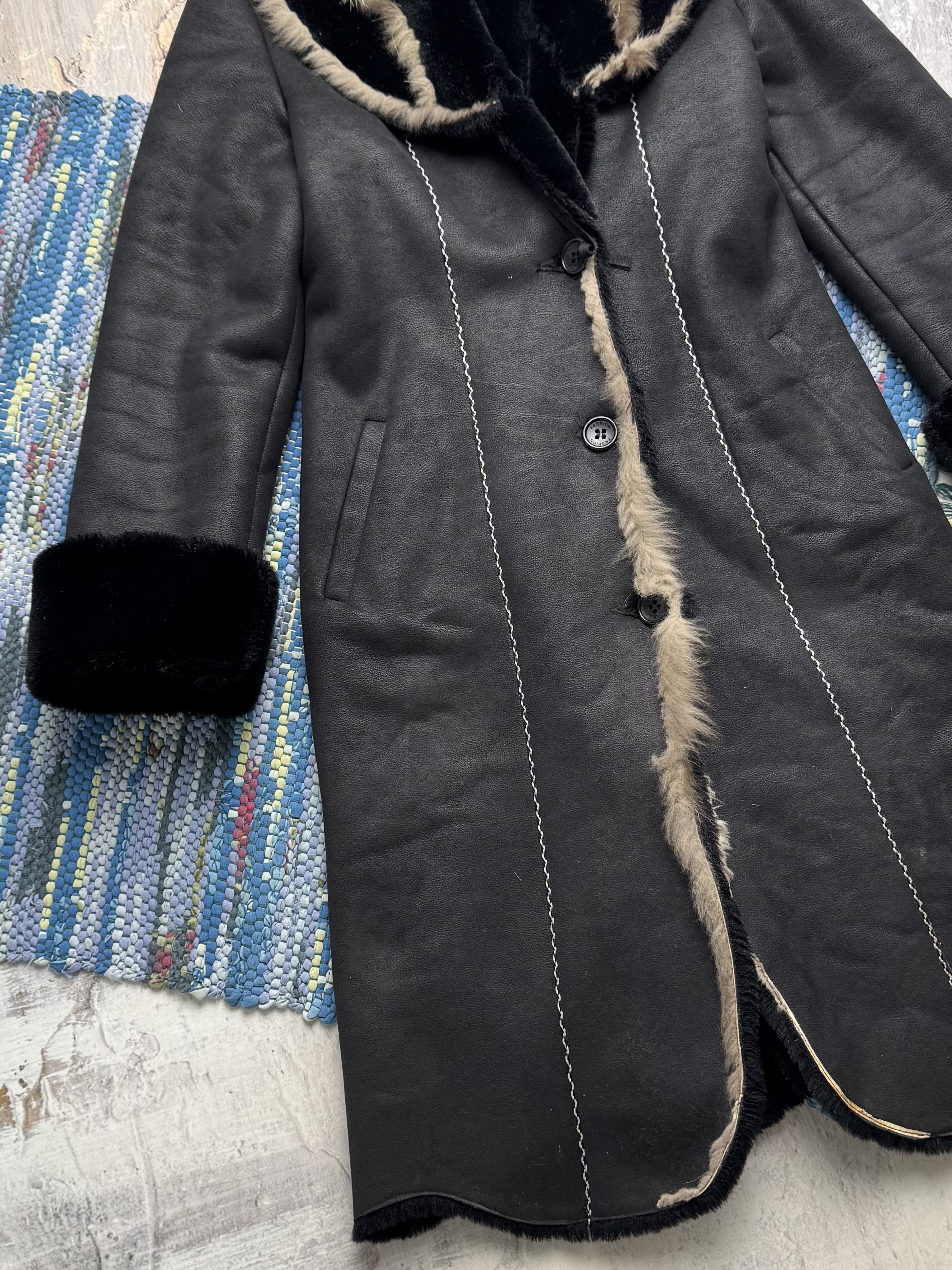 Vintage Vintage Faux Sheepskin Coat A8(V1)D15 Size S / US 4 / IT 40 - 3 Thumbnail
