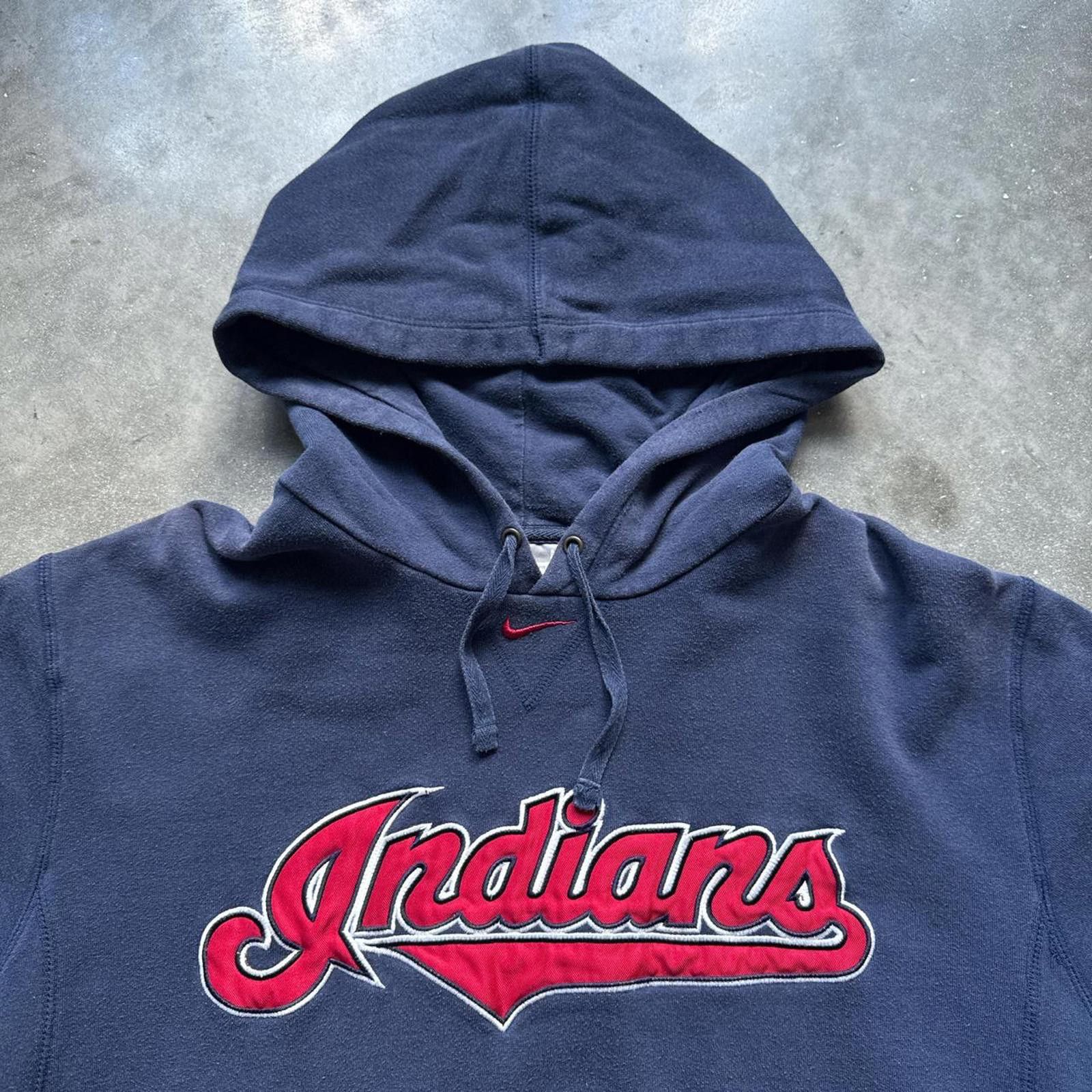 Nike Vintage Y2k MLB Cleveland Indians Center Swoosh Nike Hoodie Size US M / EU 48-50 / 2 - 4 Thumbnail