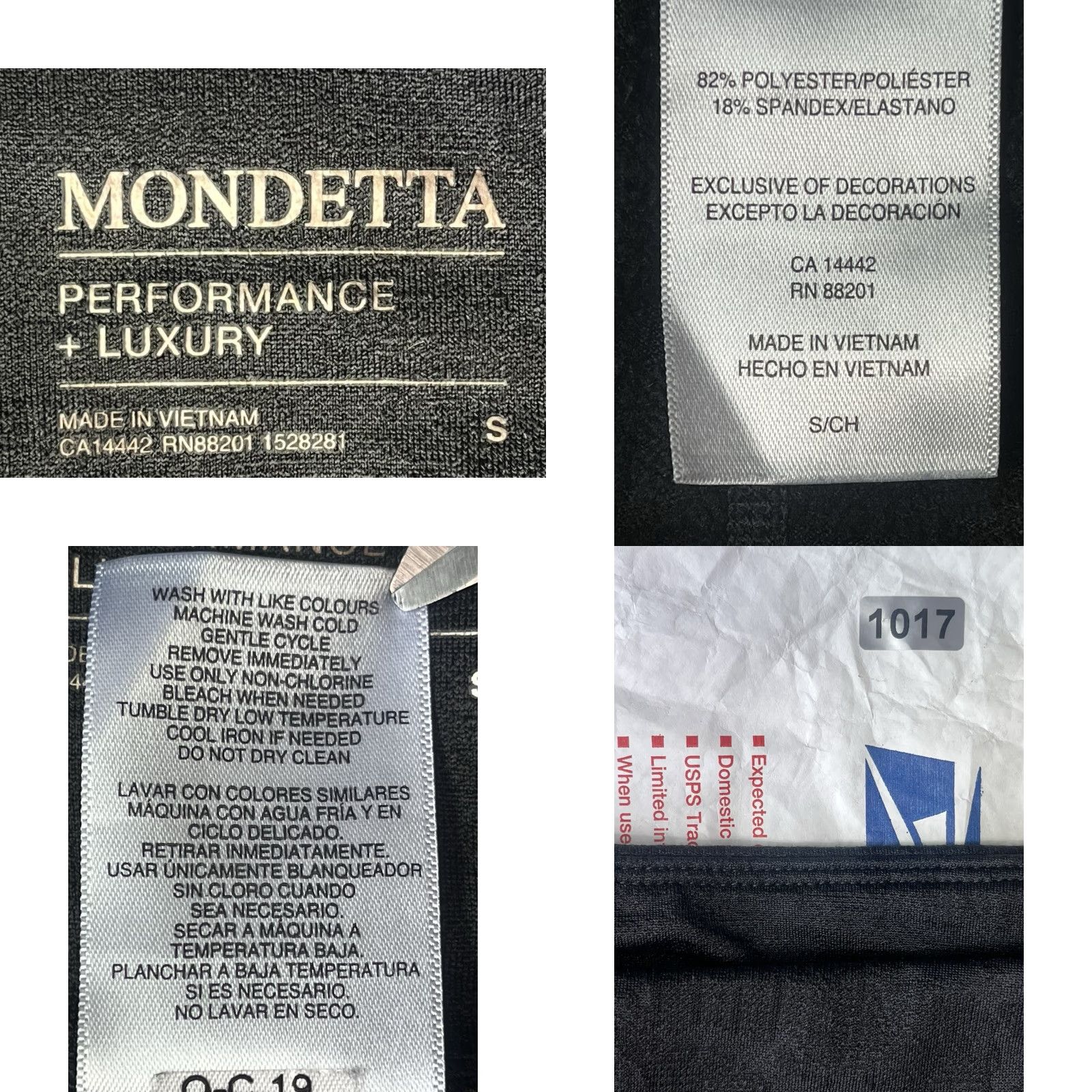 Vintage MONDETTA Women's Leggings Skinny Ankle Pockets Black Size S Activewear Gym & Training Size 28" / US 6 / IT 42 - 8 Thumbnail