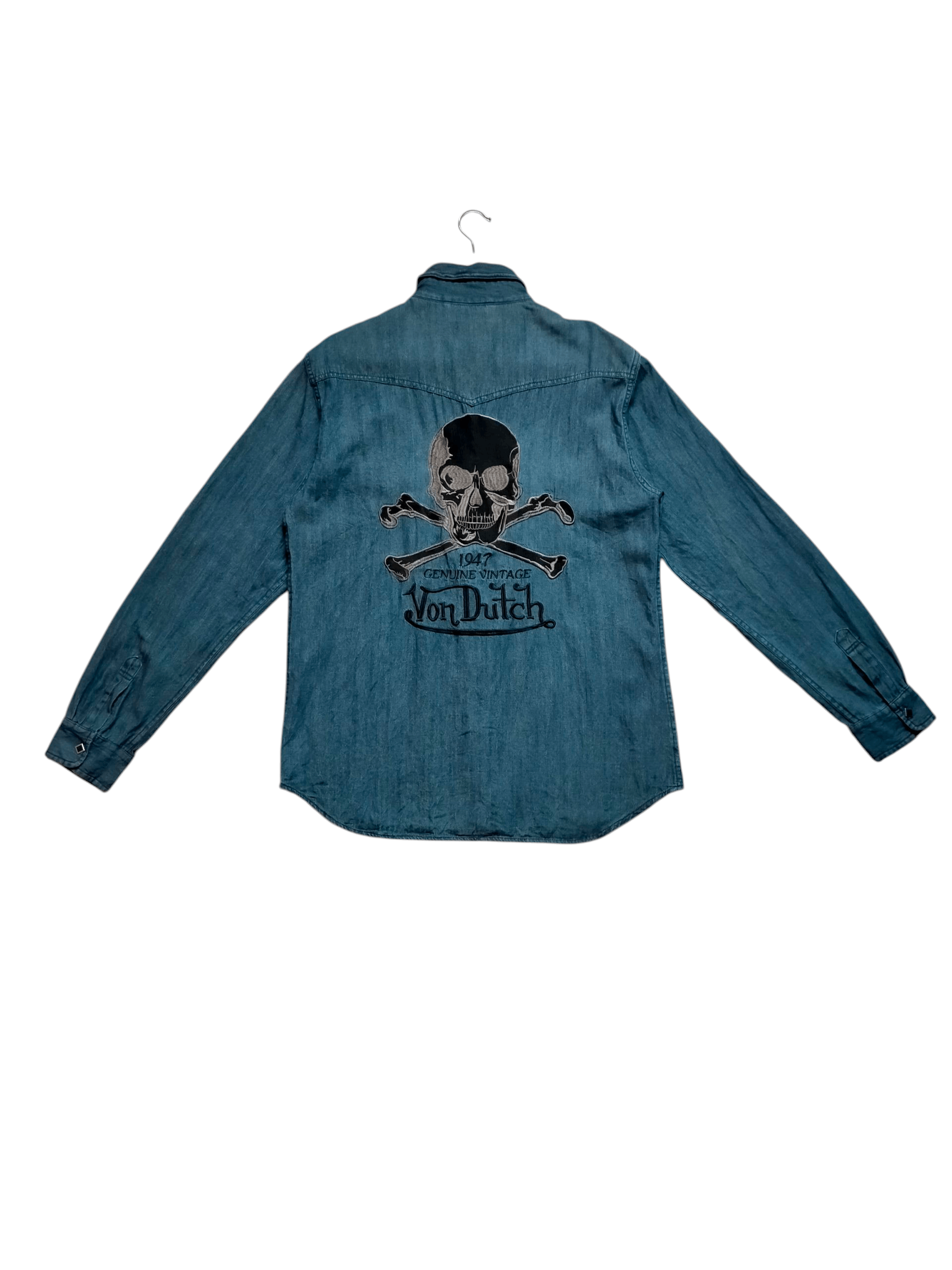 Von Dutch Von Dutch Denim Western Skulls Embroidered Button ups Size US XL / EU 56 / 4 - 12 Thumbnail