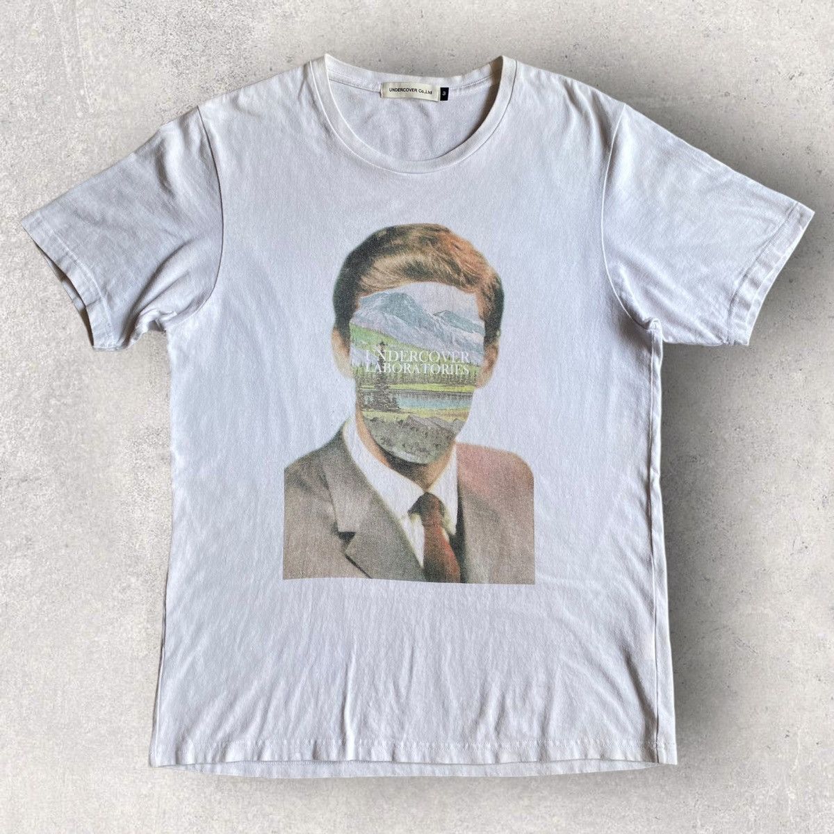 image of Undercover Graphic Print T Shirt in White, Men's (Size Medium)
