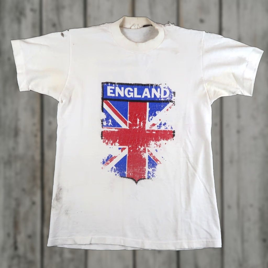 Vintage VINTAGE TownCraft T-Shirt Shirt Men S White 1960s USA Distressed Thrashed 60s Retro England Far West Theme Mens Size US S / EU 44-46 / 1 - 1 Thumbnail