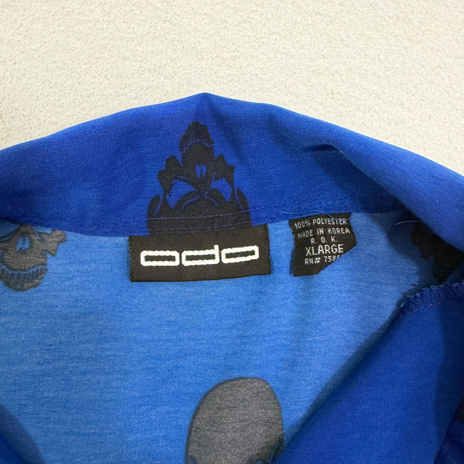 Vintage Vintage ODO Shirt Men's Extra Large Blue Skull Goth Emo y2k Size US XL / EU 56 / 4 - 4 Thumbnail