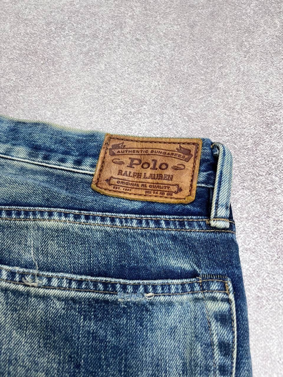 Polo Ralph Lauren VINTAGE POLO RALPH LAUREN STONEWASHED AVANTGARDE JEANS Y2K Size US 33 - 5 Thumbnail