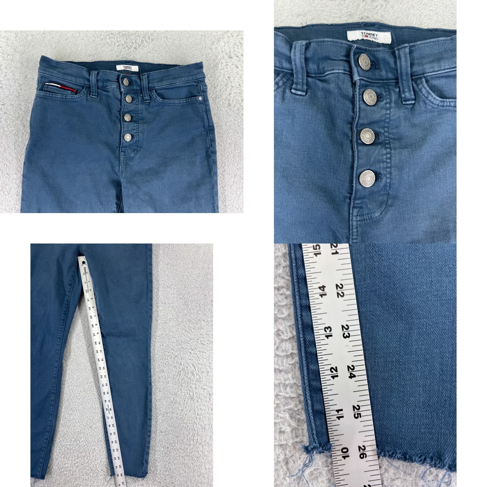 Tommy Hilfiger Tommy Hilfiger Women's Skinny Jeans Size 4 Blue Denim Mid Rise Comfort Stretch Size 27" / US 4 / IT 40 - 8 Thumbnail