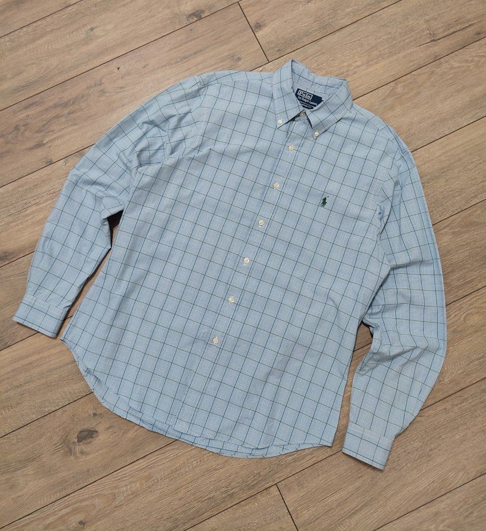 Polo Ralph Lauren × Ralph Lauren × Vintage Vintage Polo Ralph Lauren Custom Fit striped plaid Shirt Size US L / EU 52-54 / 3 - 1 Thumbnail