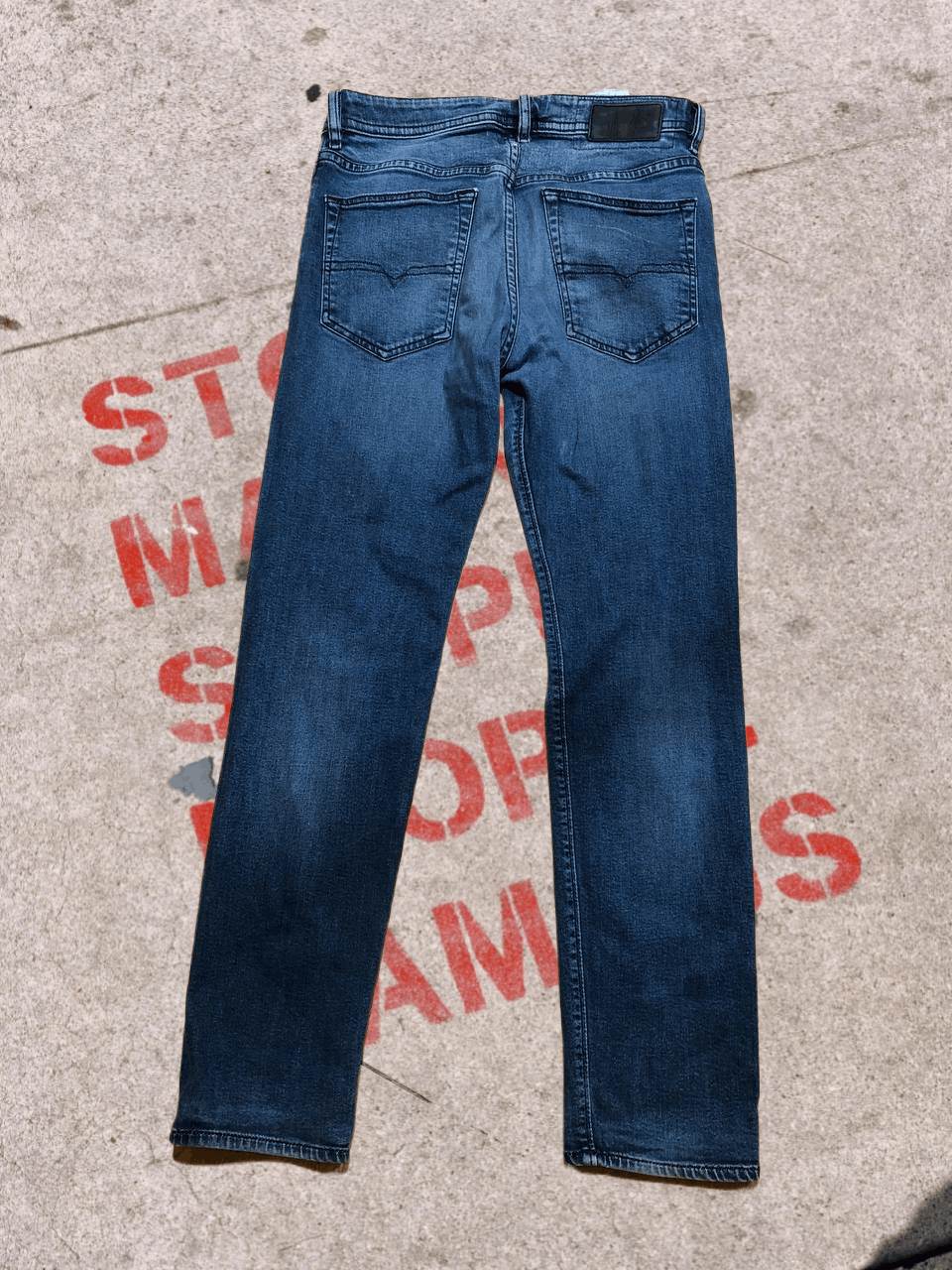 Diesel Diesel Buster Regular Slim Tapered Blue Denim Jeans Size US 30 / EU 46 - 1 Thumbnail