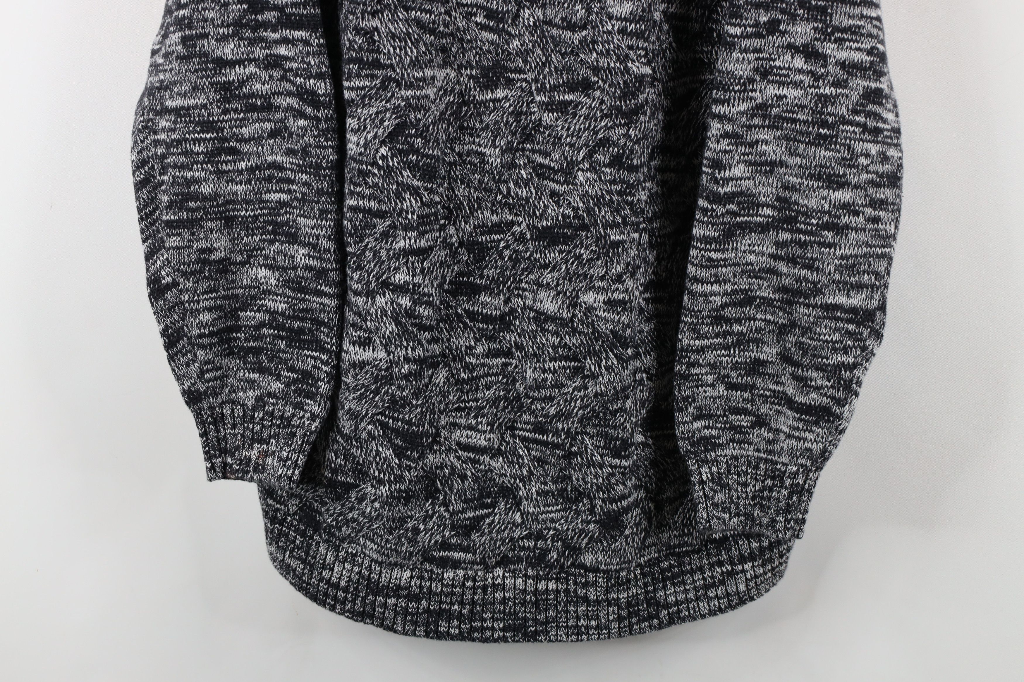 Lands' End × Vintage Vintage Lands End Drifter Weave Knit Sweater Heather Black Size XXL / US 16-18 / IT 52-54 - 3 Thumbnail