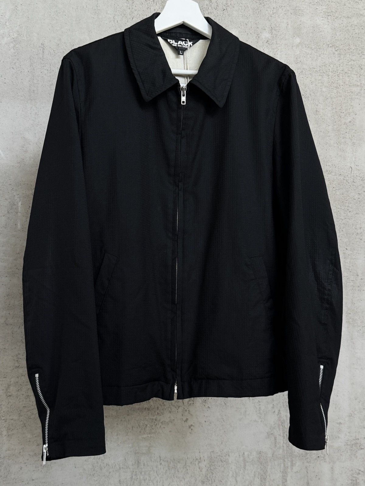 Comme des Garcons Comme Des Garçons Black 13579 Wool Zip Up Jacket SS21 Size US L / EU 52-54 / 3 - 3 Thumbnail