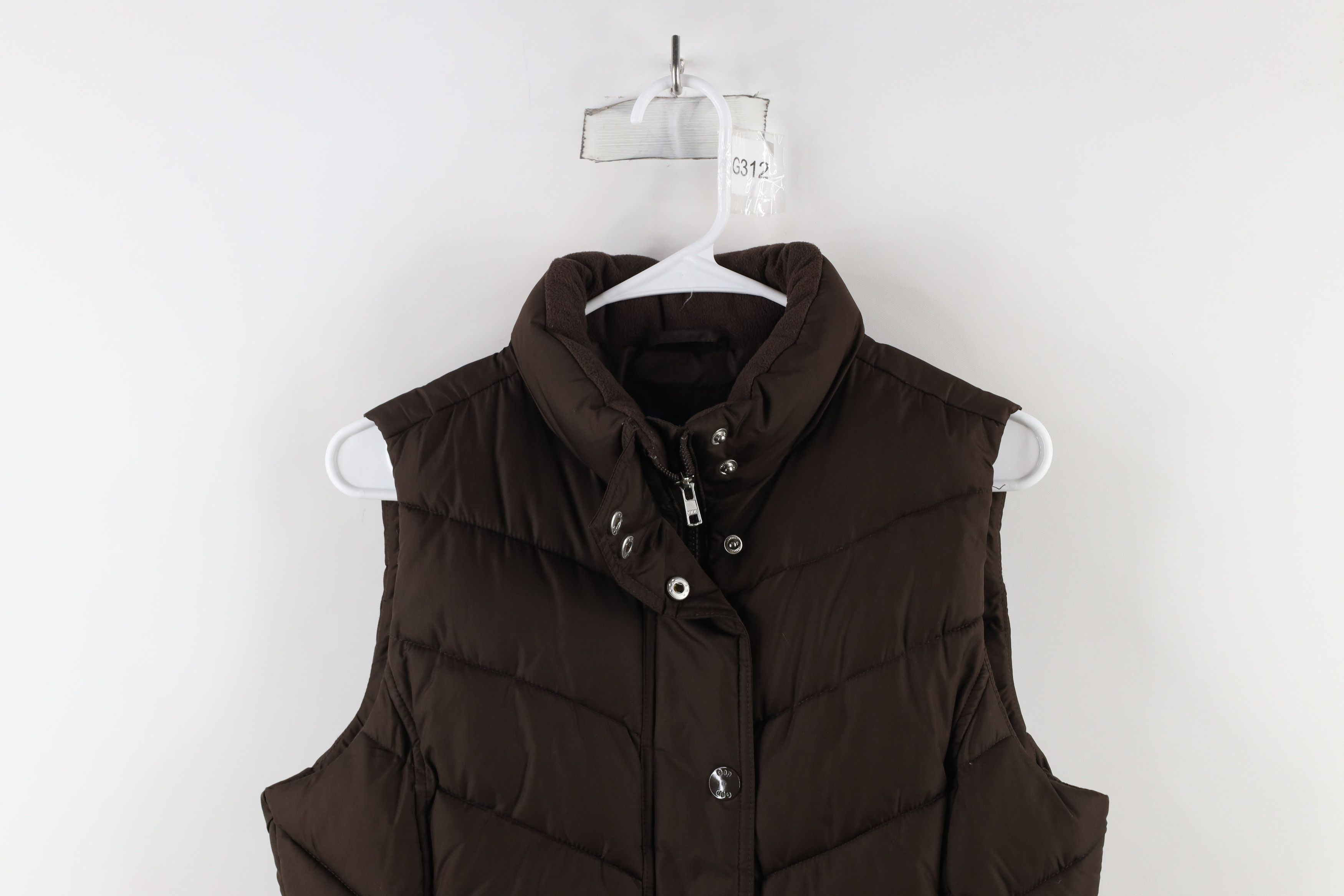 Gap × Vintage Vintage Gap Blank Faded Full Zip Puffer Vest Jacket Brown Size M / US 6-8 / IT 42-44 - 2 Thumbnail