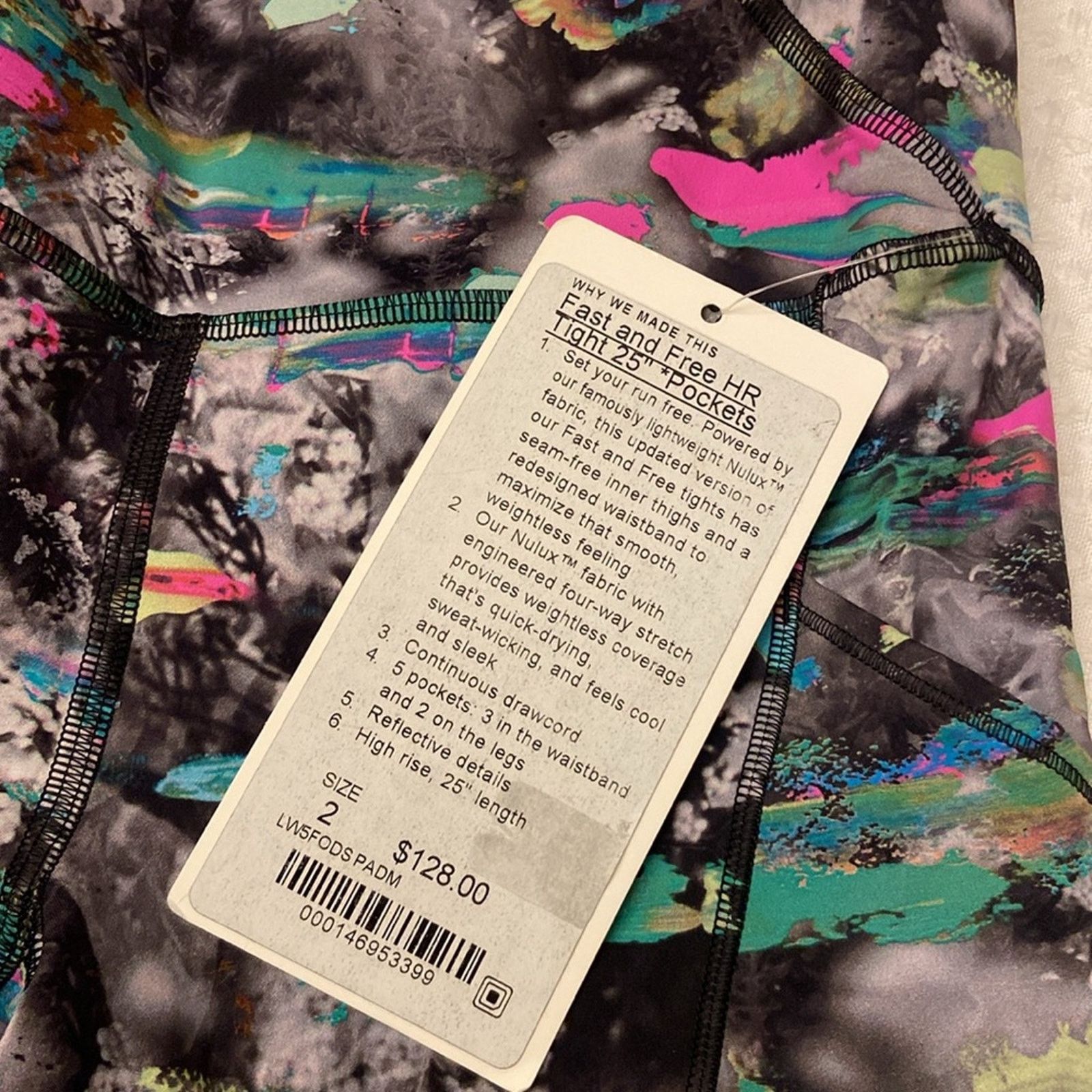 Lululemon NEW! LULULEMON Sz 2 Fast Free HR Tight 25” Running Leggings Size 26" / US 2 / IT 38 - 4 Thumbnail
