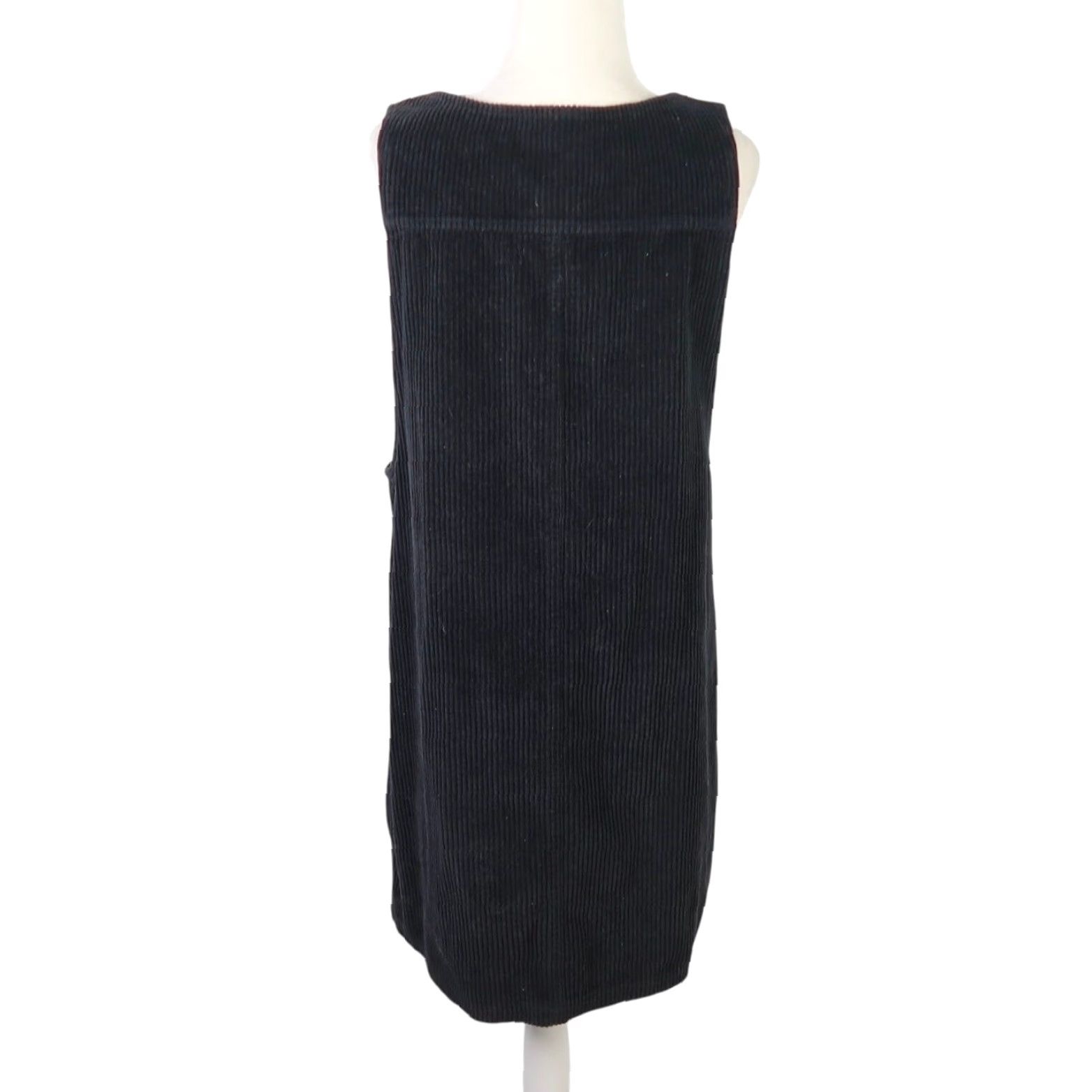 Gloverall VINTAGE NY Jeans Black Corduroy Mini Jumper Overall Dress M Womens 90s Size M / US 6-8 / IT 42-44 - 4 Thumbnail