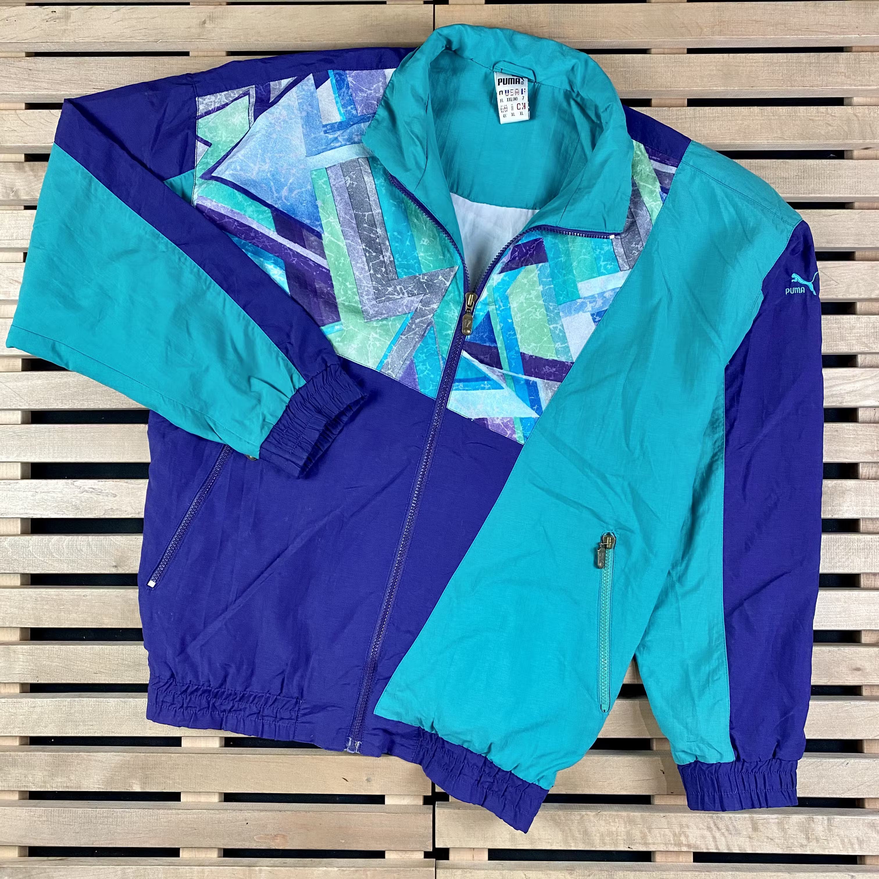 Puma × Vintage Mens Bomber Jacket Puma Vintage Size XL Size US XL / EU 56 / 4 - 1 Thumbnail