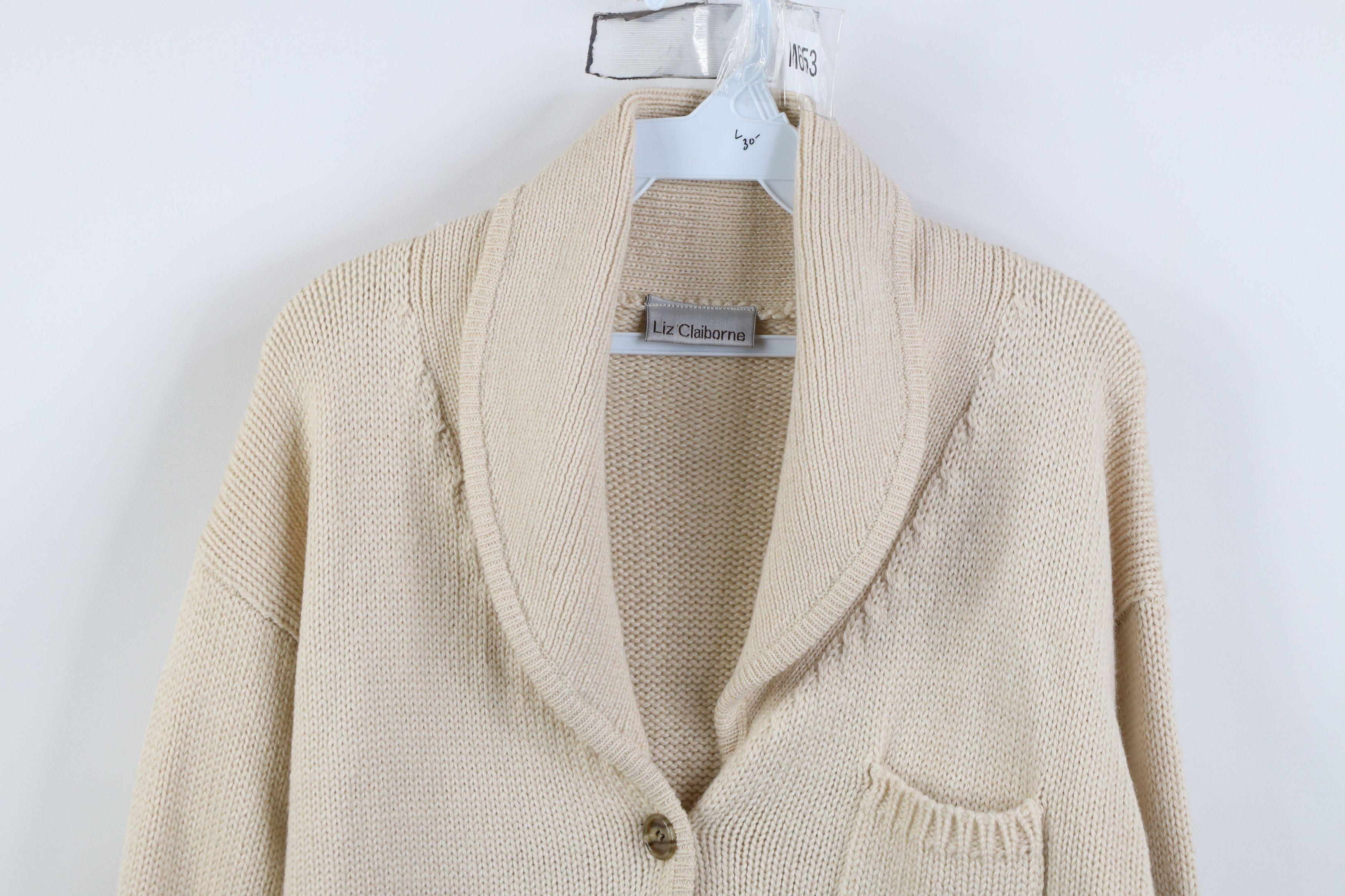 Vintage Vintage 90s Streetwear Blend Knit Shawl Cardigan Sweater Size L / US 10 / IT 46 - 2 Thumbnail