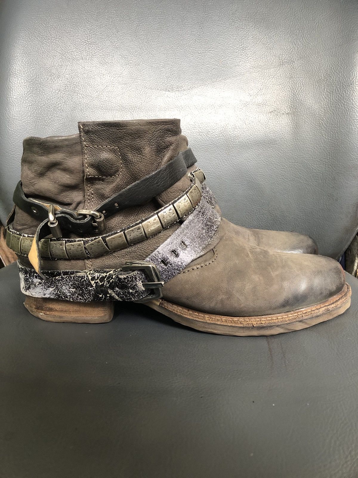 A.S.98 A.S 98 Grey Clafskin Leather Women’s Boots Size 41 Size US 9.5 / IT 39.5 - 3 Thumbnail