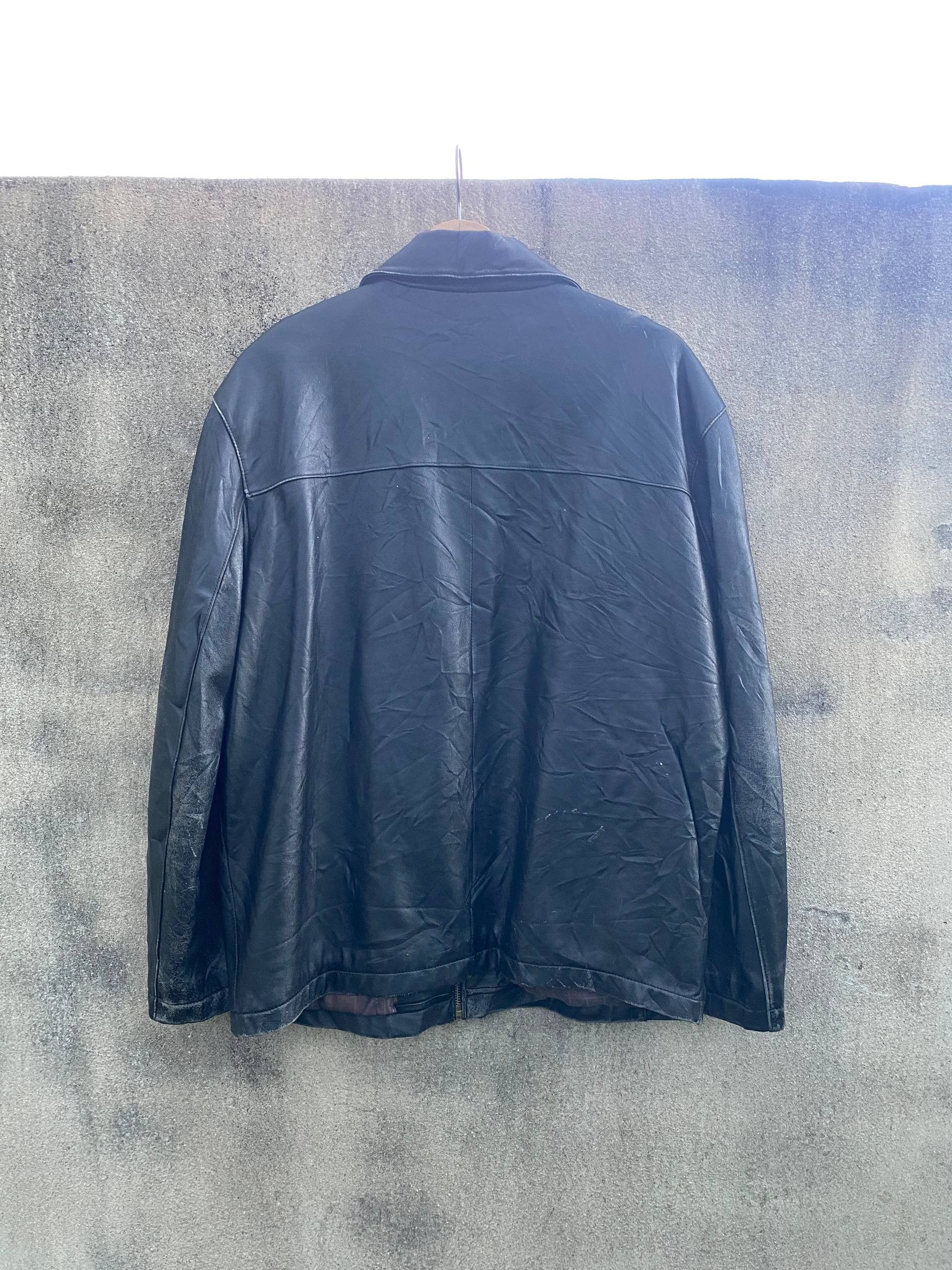 Japanese Brand T's Sheepskin Leather Jacket Nice Faded Design Size US M / EU 48-50 / 2 - 2 Thumbnail