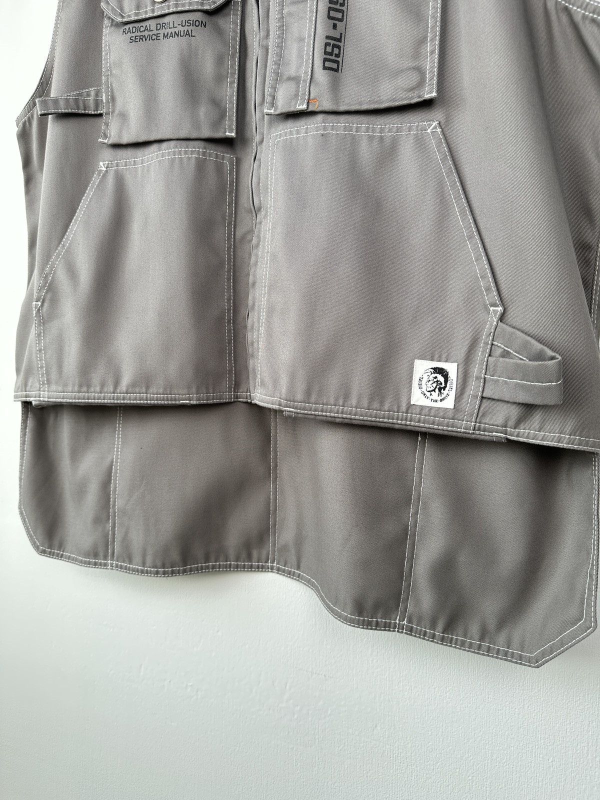 Diesel DIESEL Hidden-Pocket Workwear Multipocket Cargo Vest Jacket Size US L / EU 52-54 / 3 - 6 Thumbnail