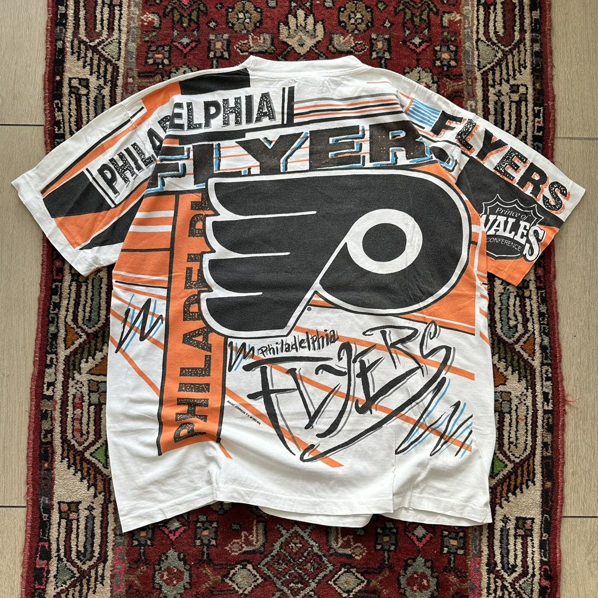Vintage Vintage 1992 Philadelphia Flyers All Over Print Tee XL NHL Size US XL / EU 56 / 4 - 7 Thumbnail