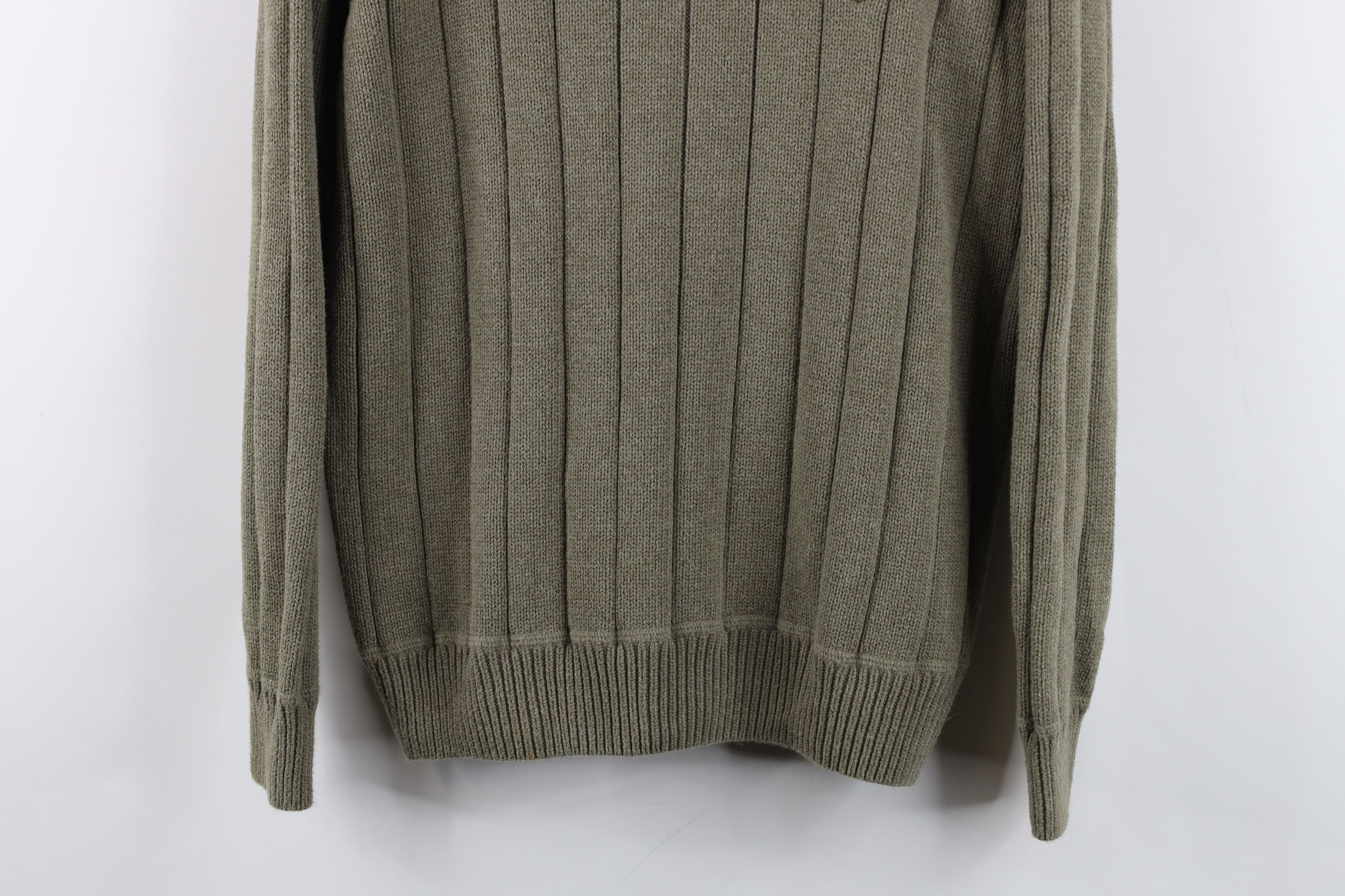 Vintage Vintage 90s Streetwear Chunky Ribbed Knit Sweater Green Size US M / EU 48-50 / 2 - 3 Thumbnail