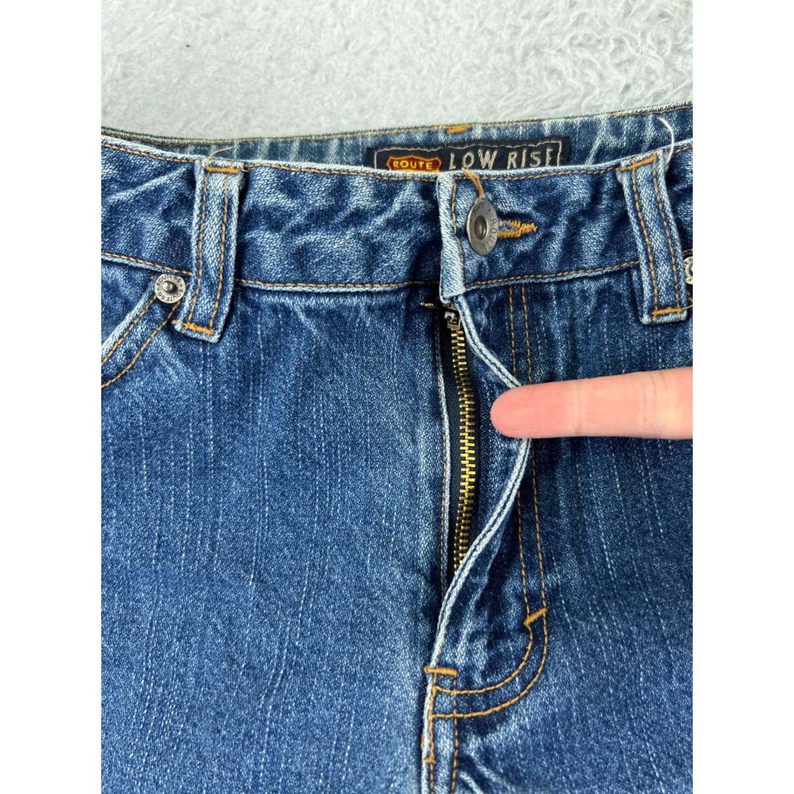 Route 66 Route 66 Womens 8 Blue Denim Jeans Bootcut Low Rise 100% Cotton Size 30" / US 8 / IT 44 - 7 Thumbnail