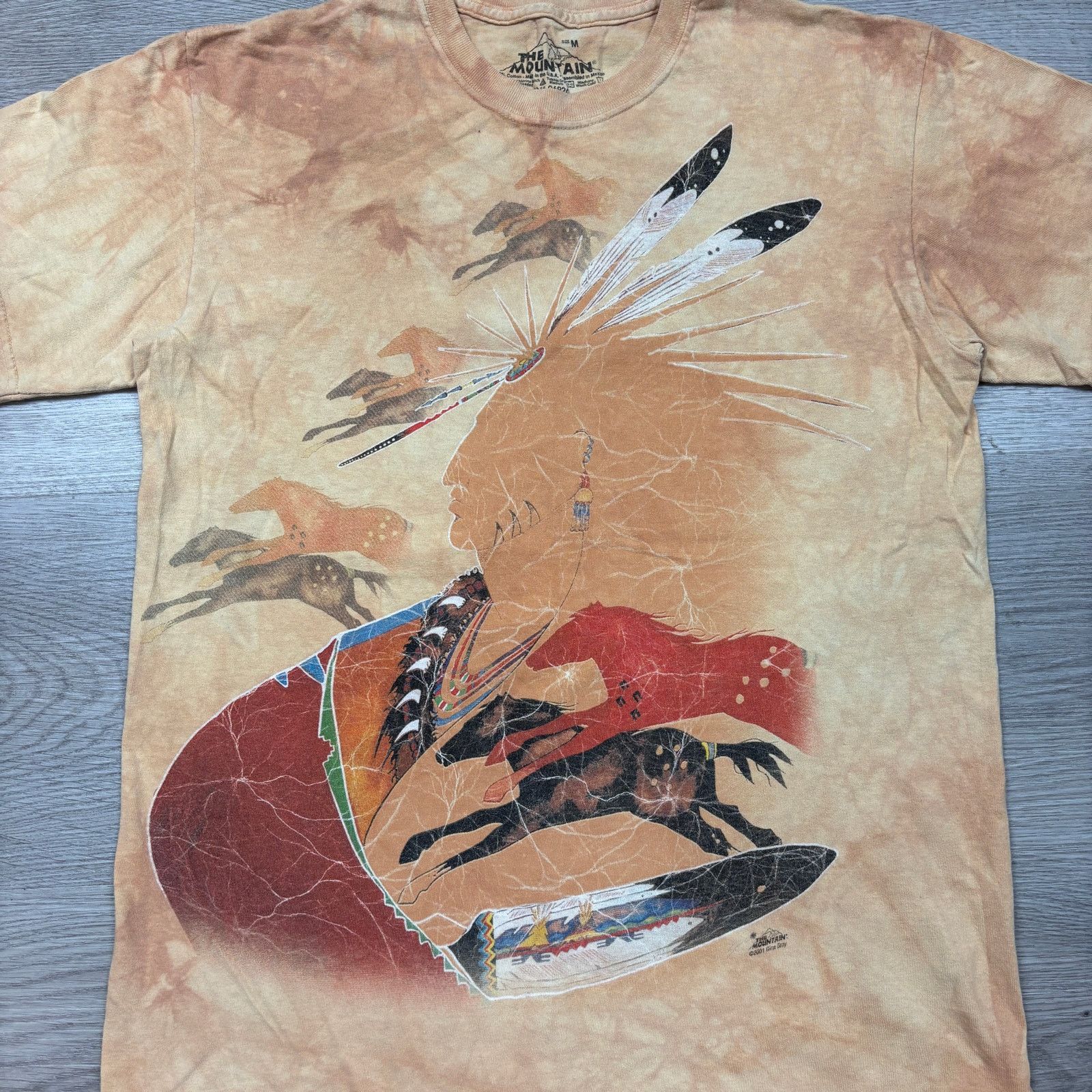 The Mountain Vintage The Mountain Gina Gray 2001 Native AOP Shirt Men's M Size US M / EU 48-50 / 2 - 2 Thumbnail