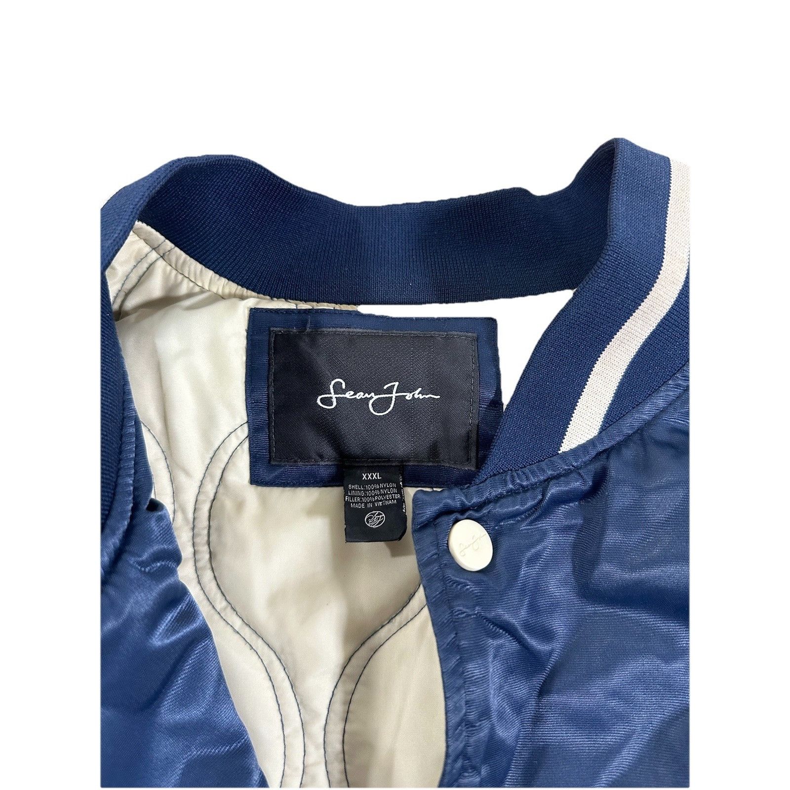 Sean John Vintage Sean John Puffer Jacket Bomber Varsity Coat Y2K Hip Size US XXL / EU 58 / 5 - 3 Thumbnail