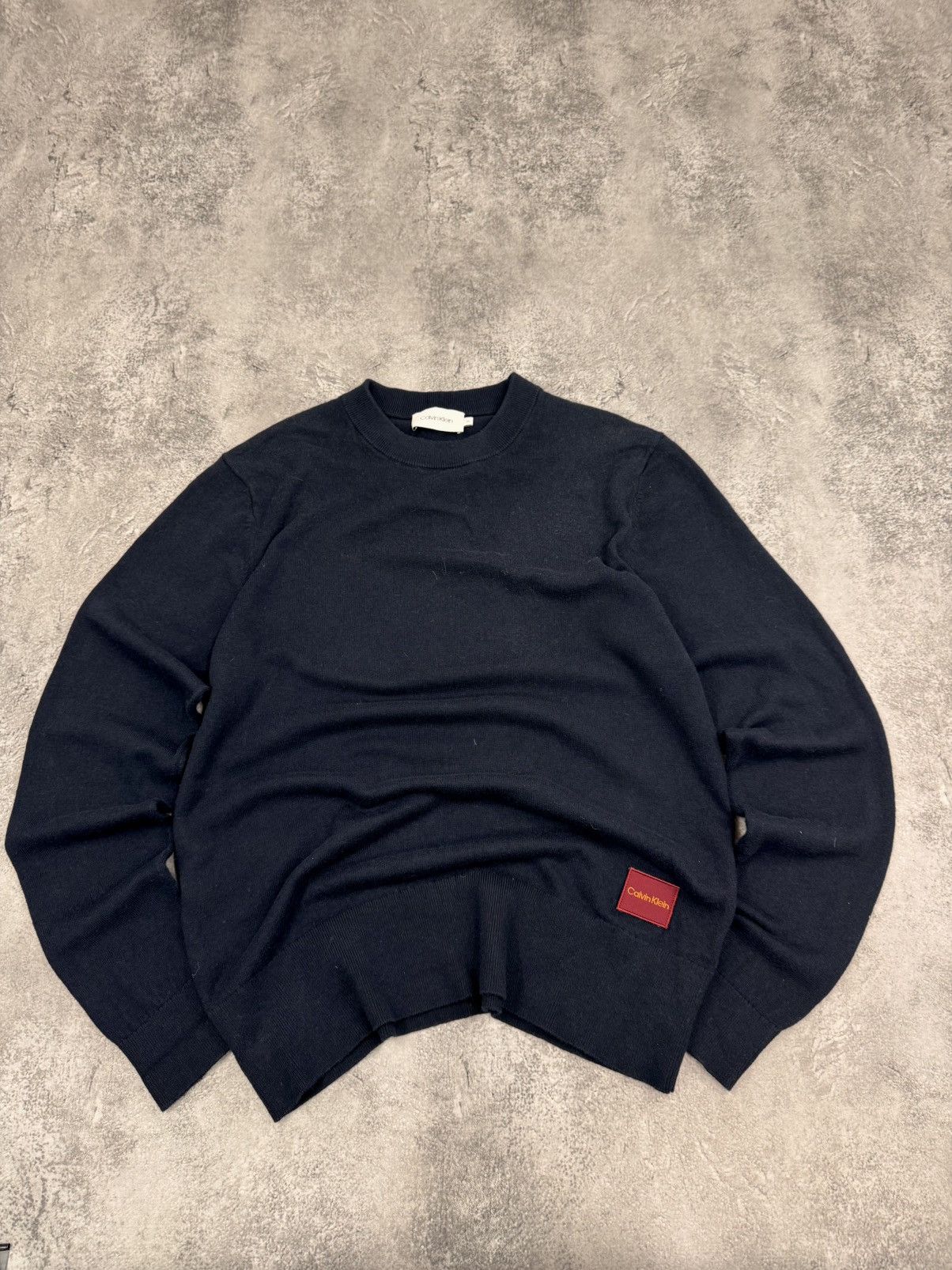 Calvin Klein Calvin Klein Men Classic Crewneck Cotton Sweater Navy Size M Size US M / EU 48-50 / 2 - 1 Thumbnail